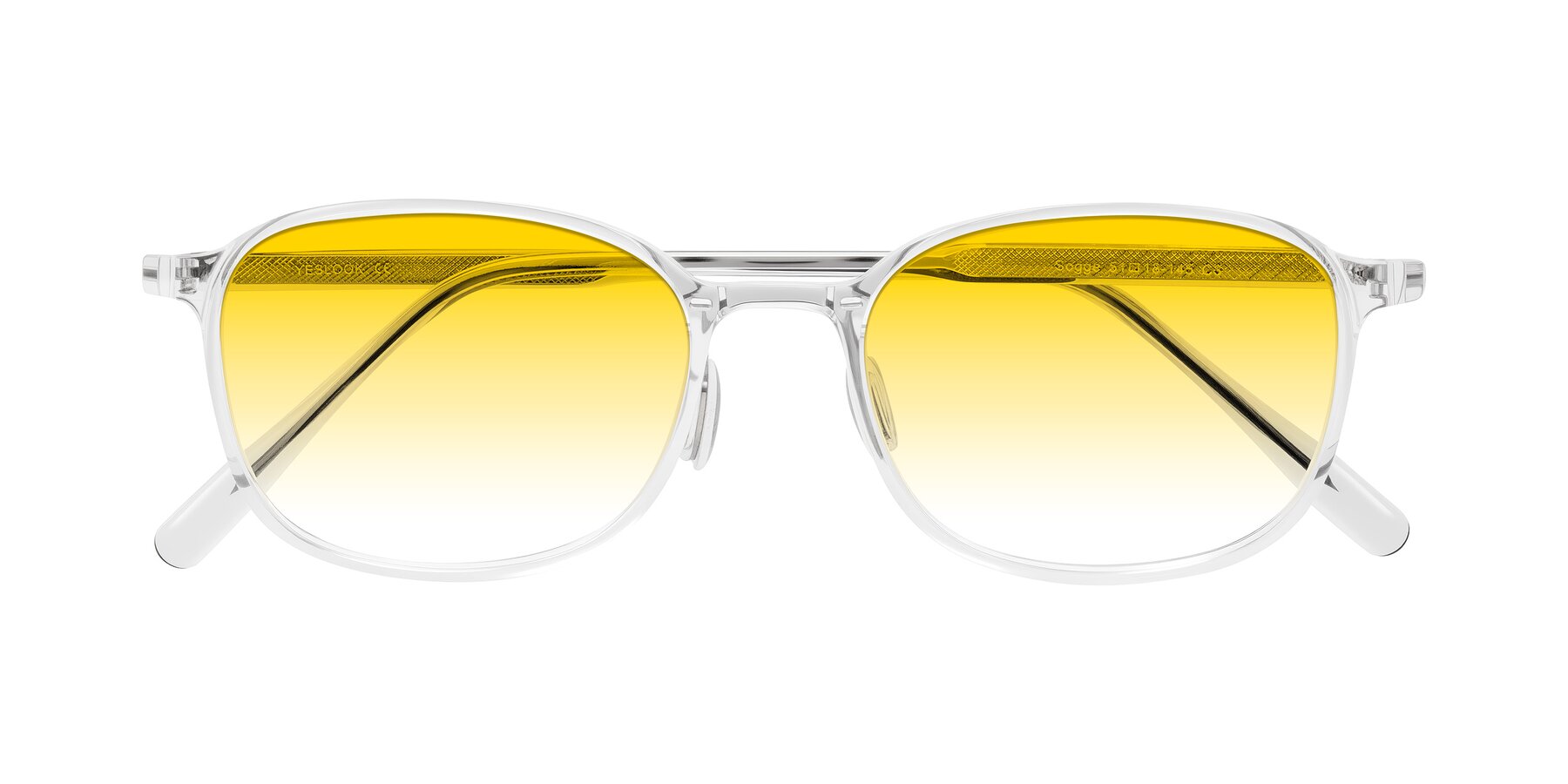 Folded Front of Sogge in Clear with Yellow Gradient Lenses