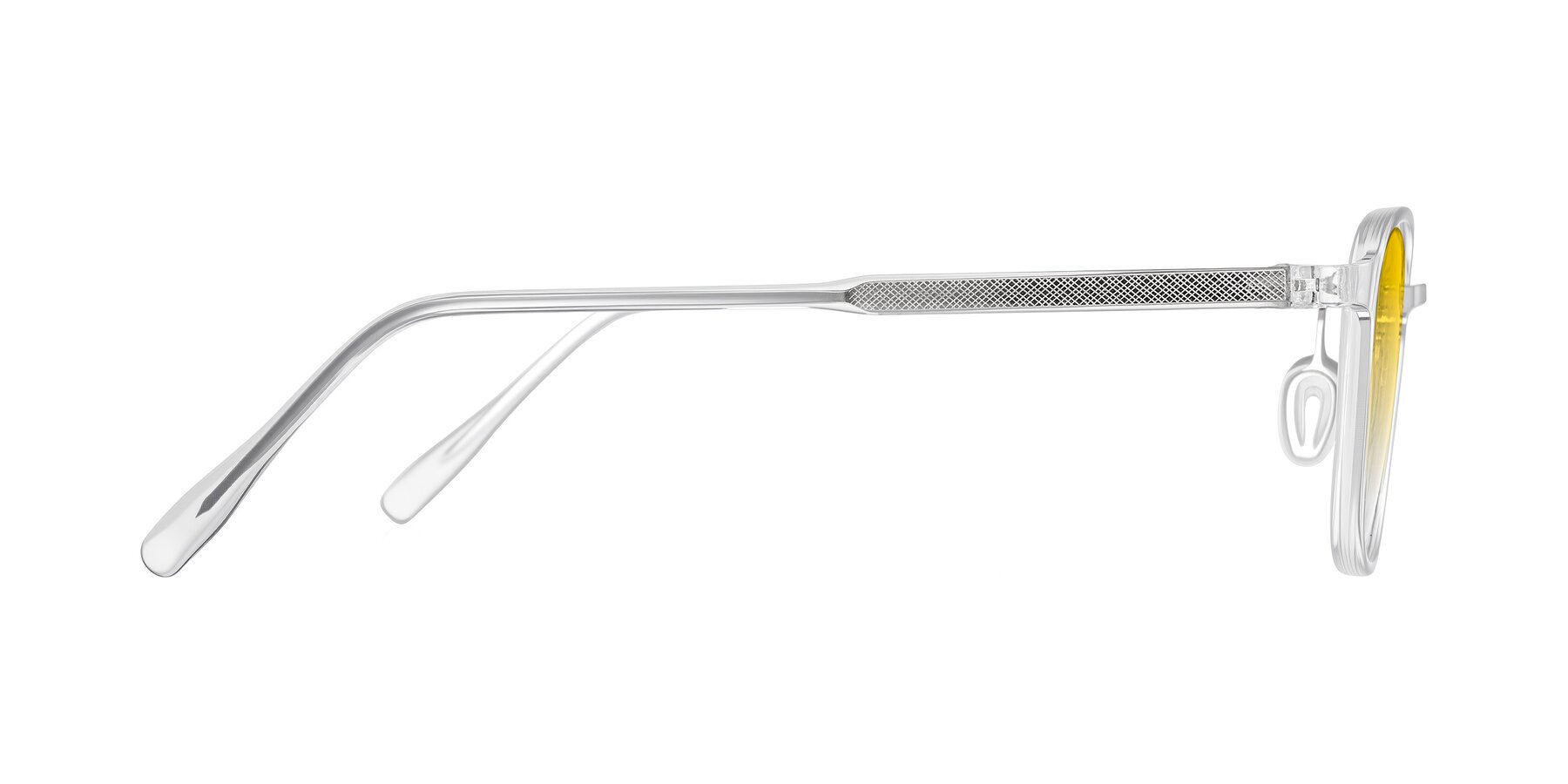 Side of Sogge in Clear with Yellow Gradient Lenses
