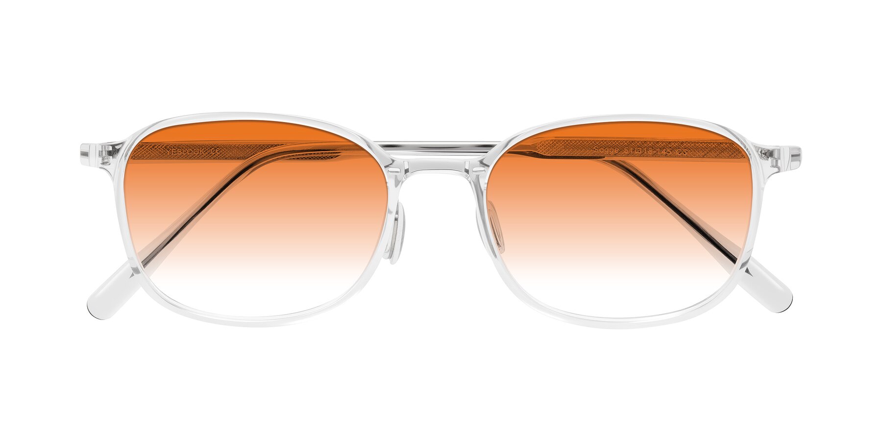 Folded Front of Sogge in Clear with Orange Gradient Lenses