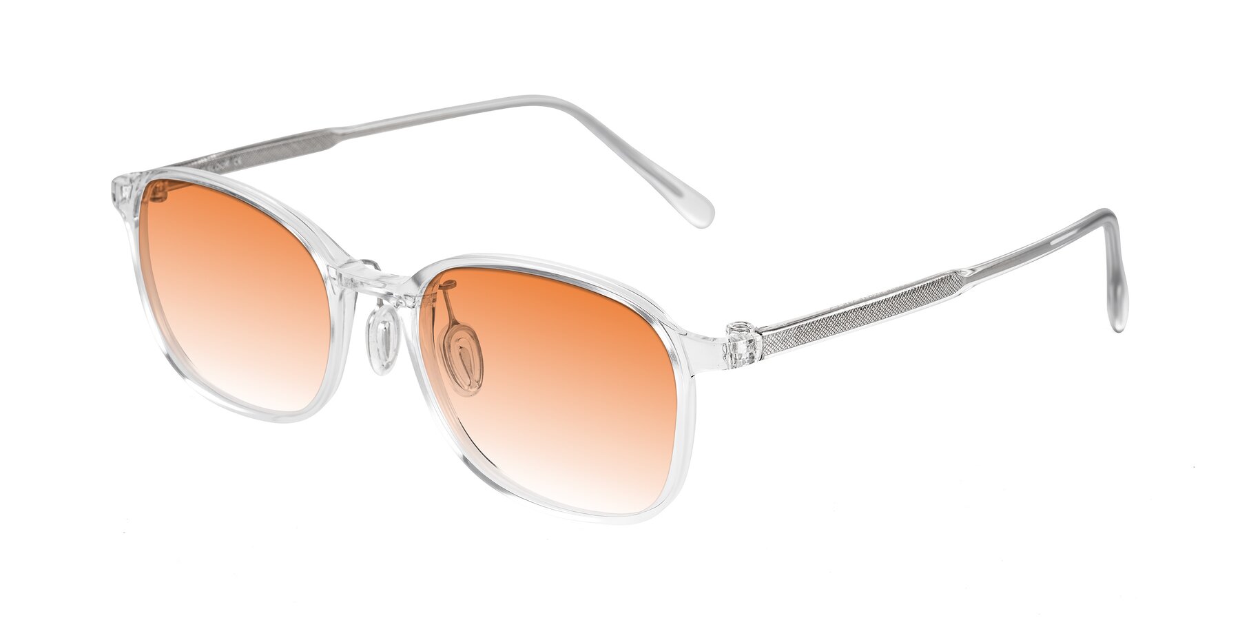 Angle of Sogge in Clear with Orange Gradient Lenses