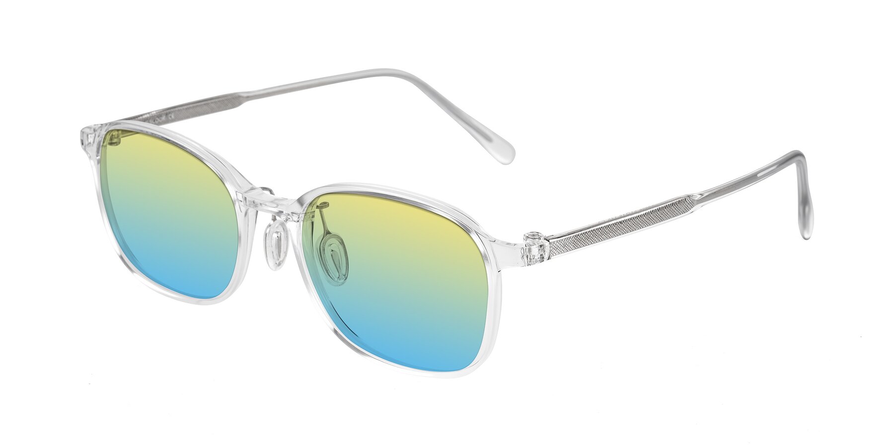 Angle of Sogge in Clear with Yellow / Blue Gradient Lenses