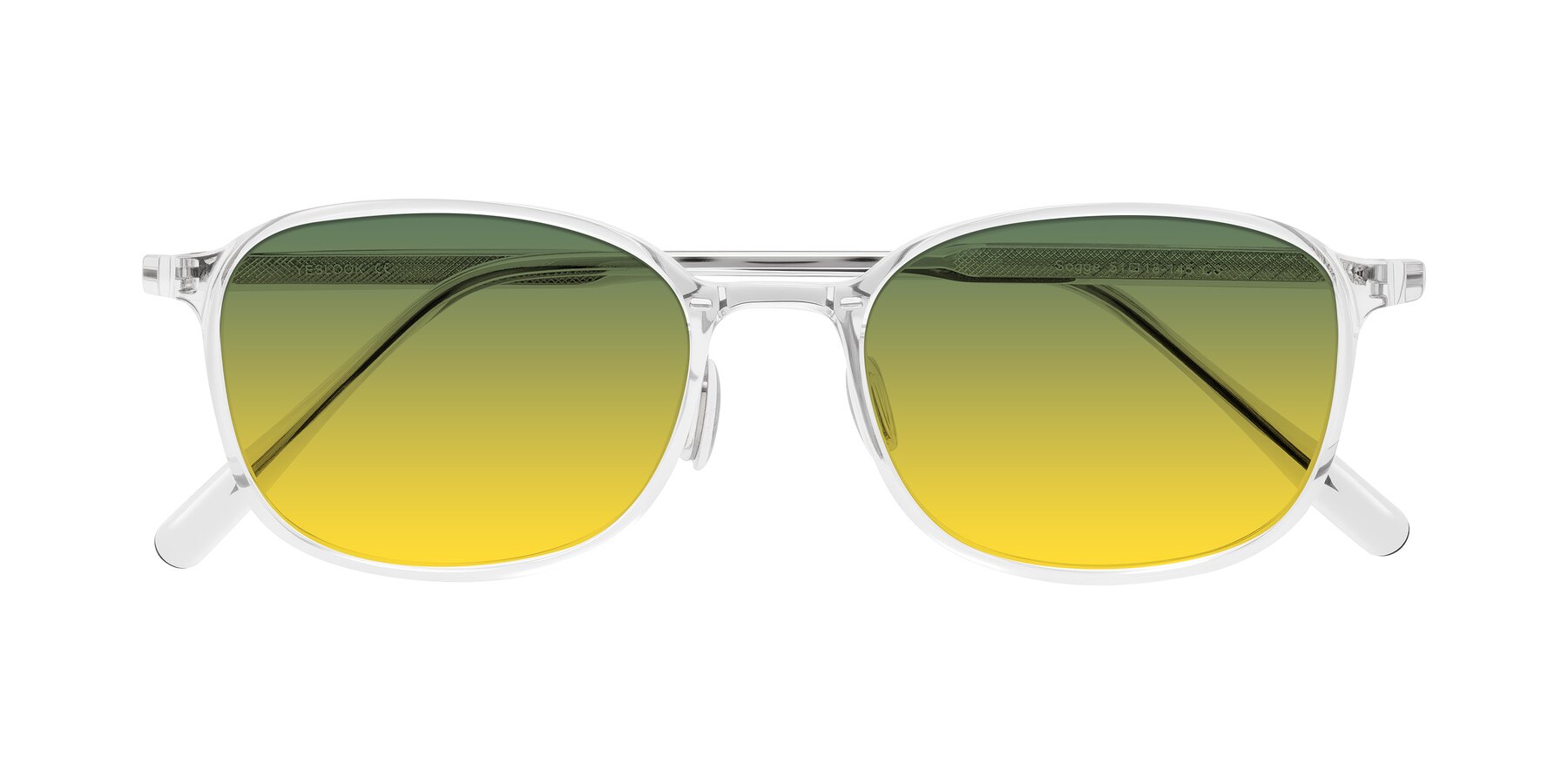 Folded Front of Sogge in Clear with Green / Yellow Gradient Lenses
