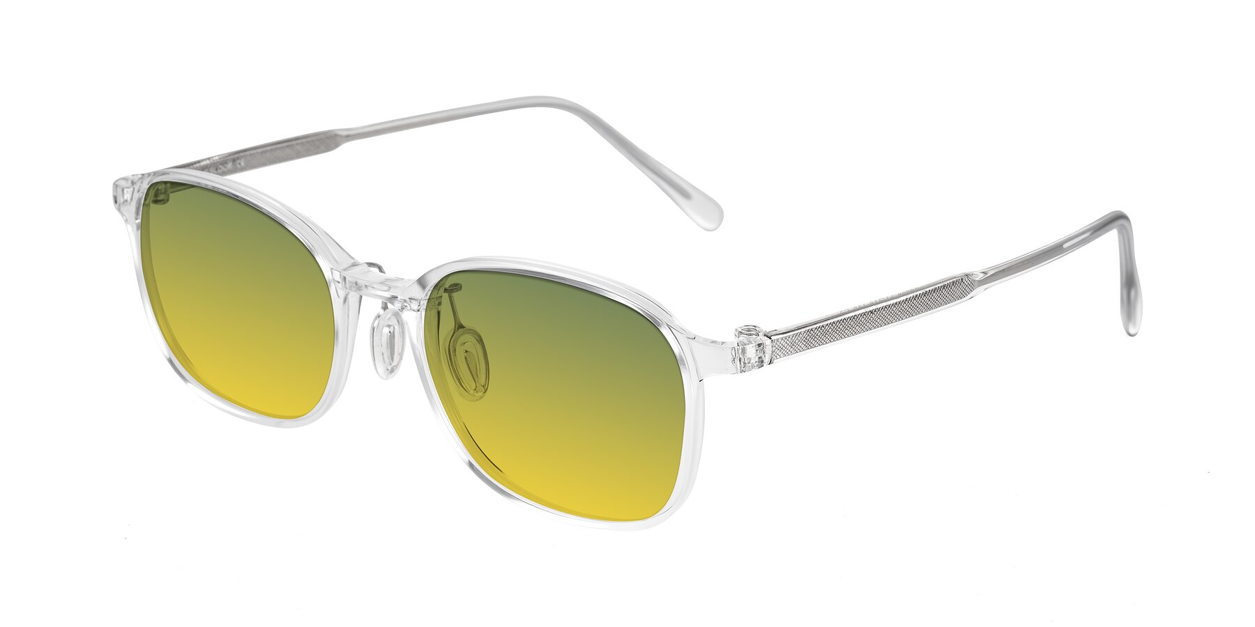 Angle of Sogge in Clear with Green / Yellow Gradient Lenses