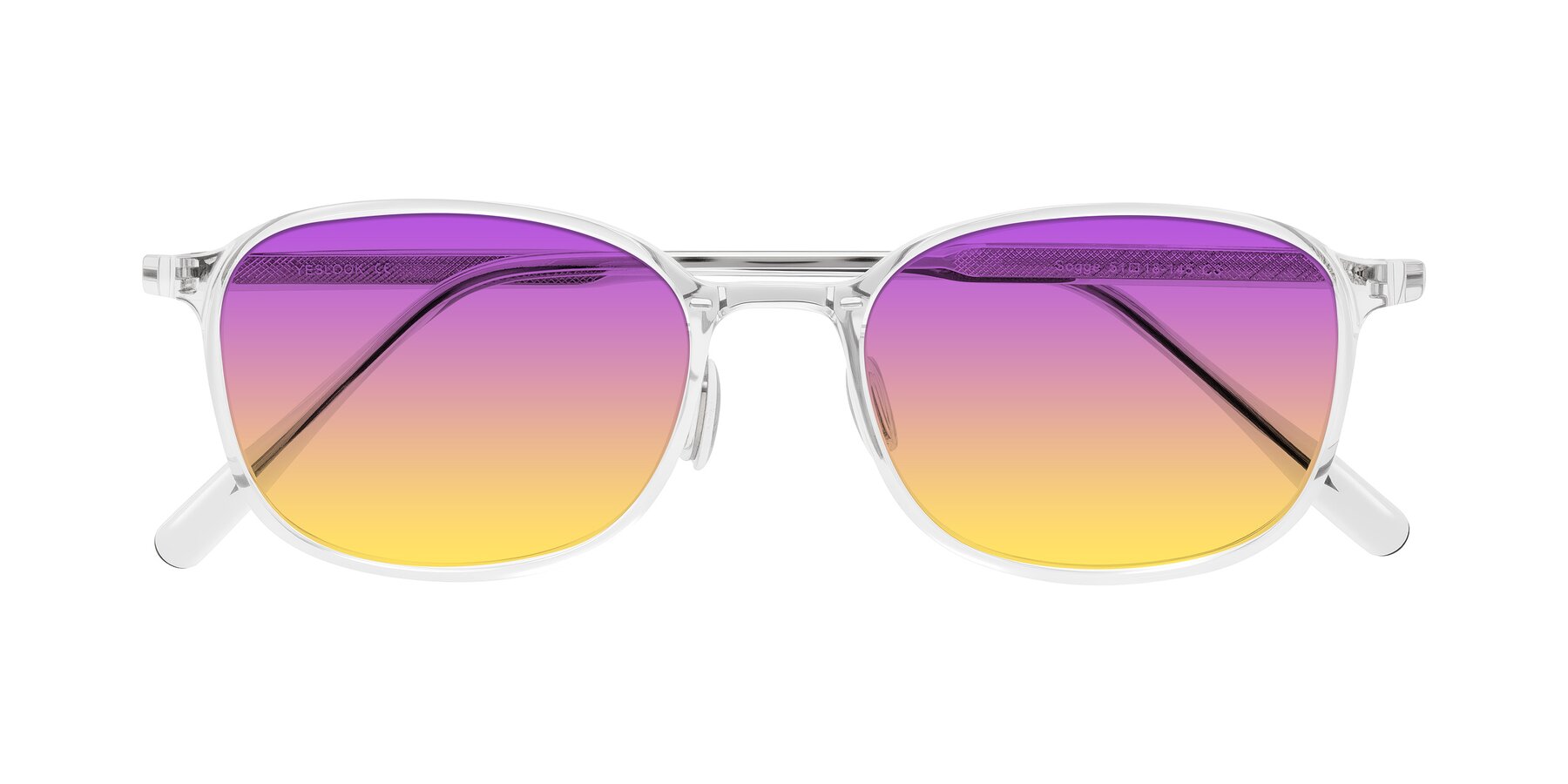 Folded Front of Sogge in Clear with Purple / Yellow Gradient Lenses
