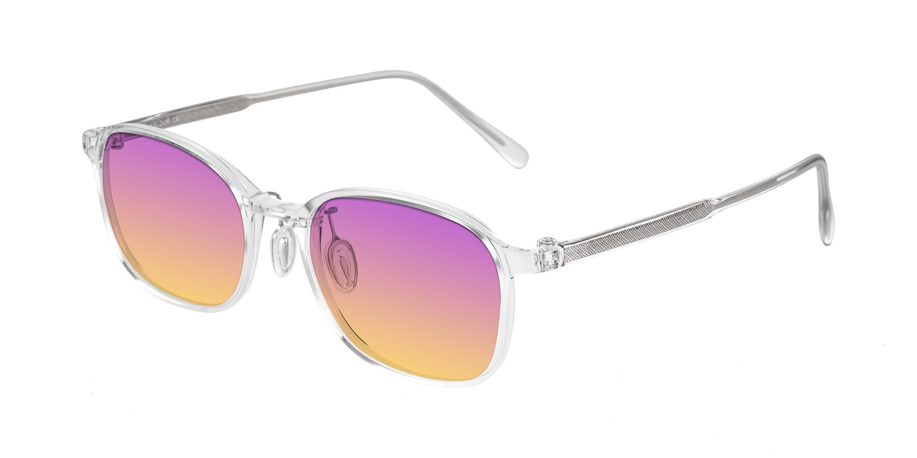 Angle of Sogge in Clear with Purple / Yellow Gradient Lenses
