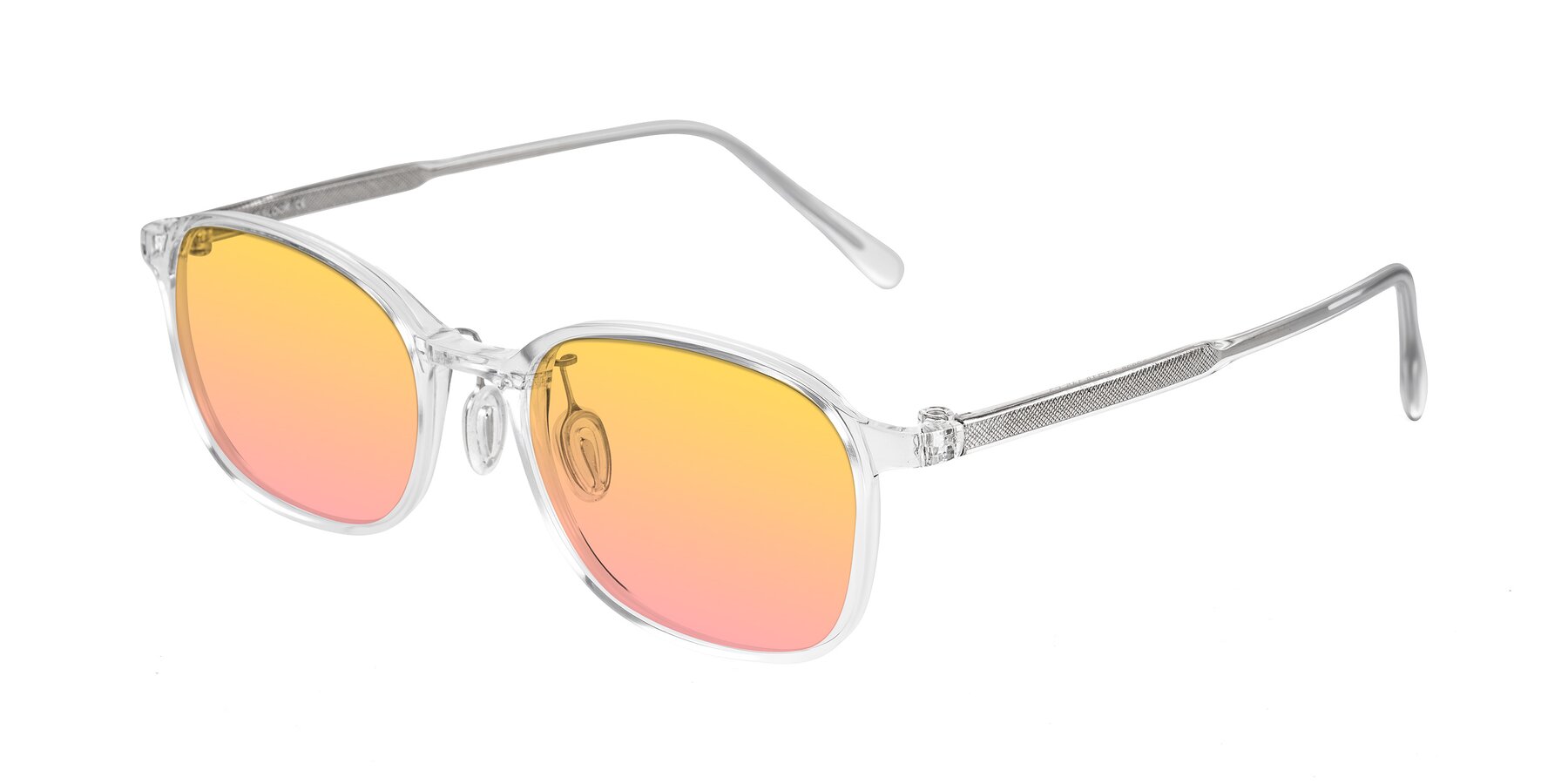 Angle of Sogge in Clear with Yellow / Pink Gradient Lenses