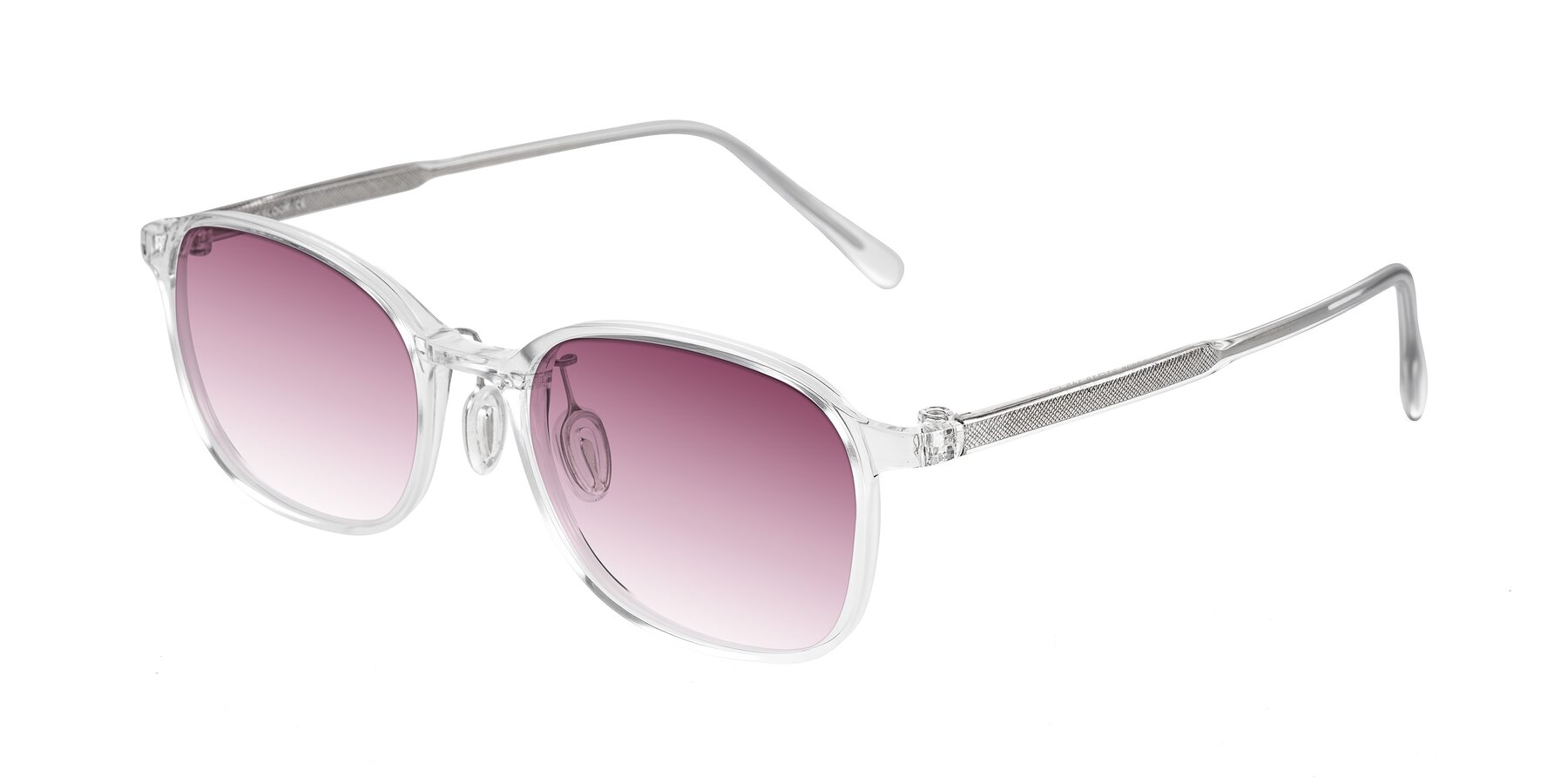 Angle of Sogge in Clear with Wine Gradient Lenses
