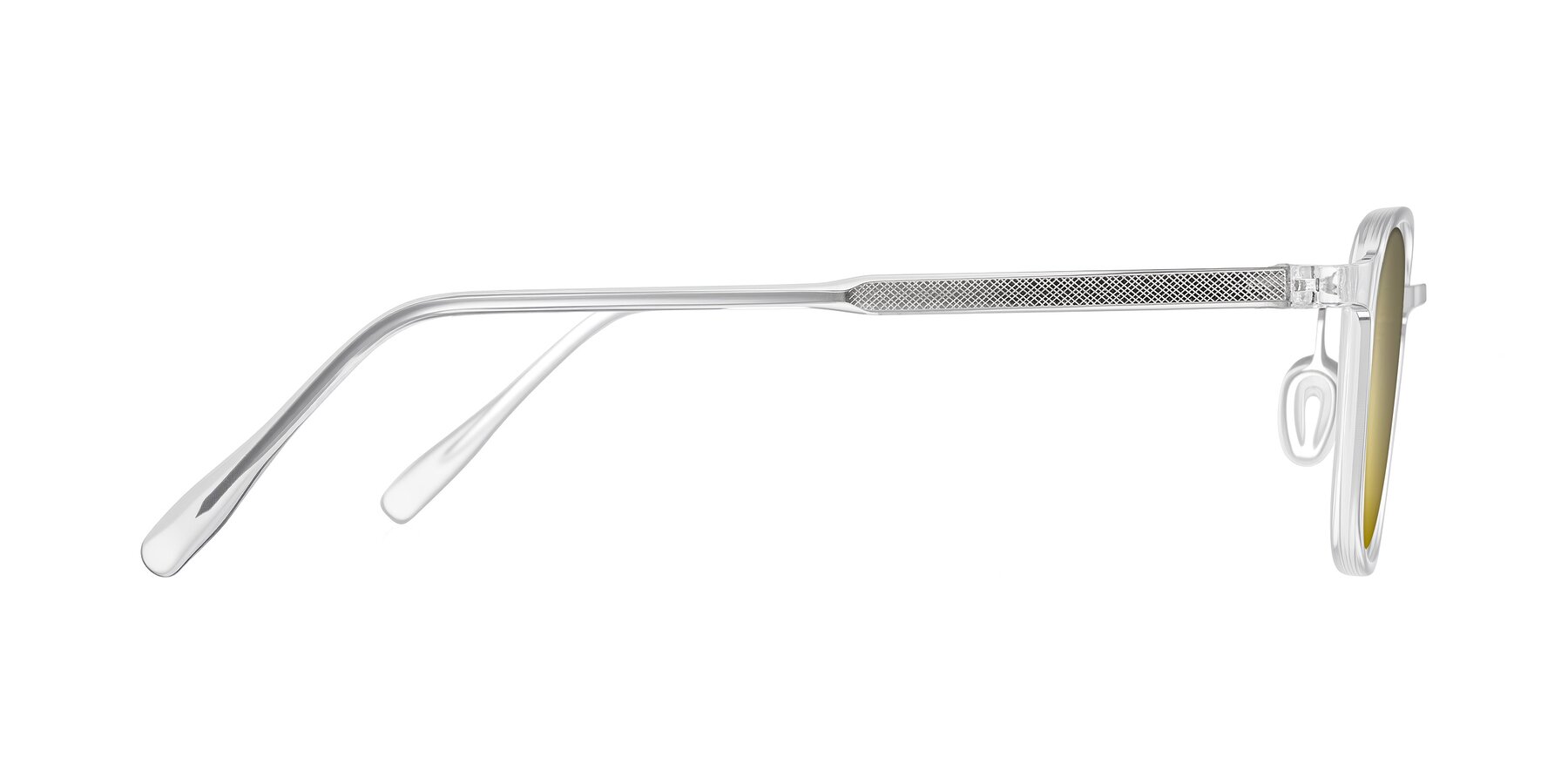Side of Sogge in Clear with Gold Mirrored Lenses