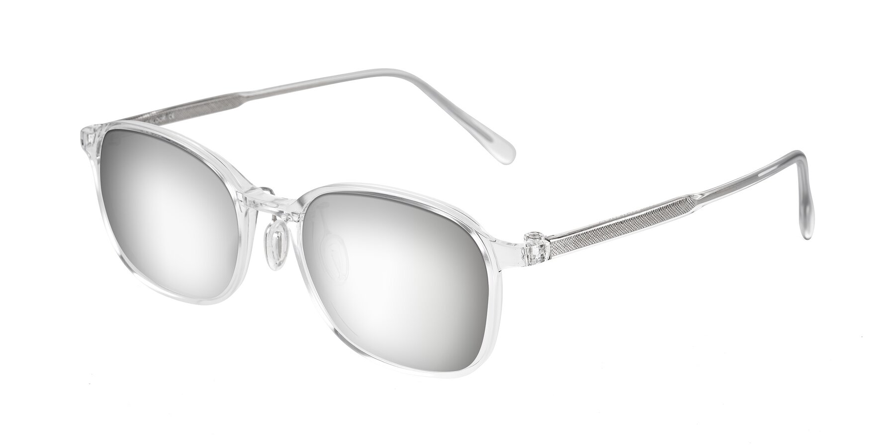 Angle of Sogge in Clear with Silver Mirrored Lenses