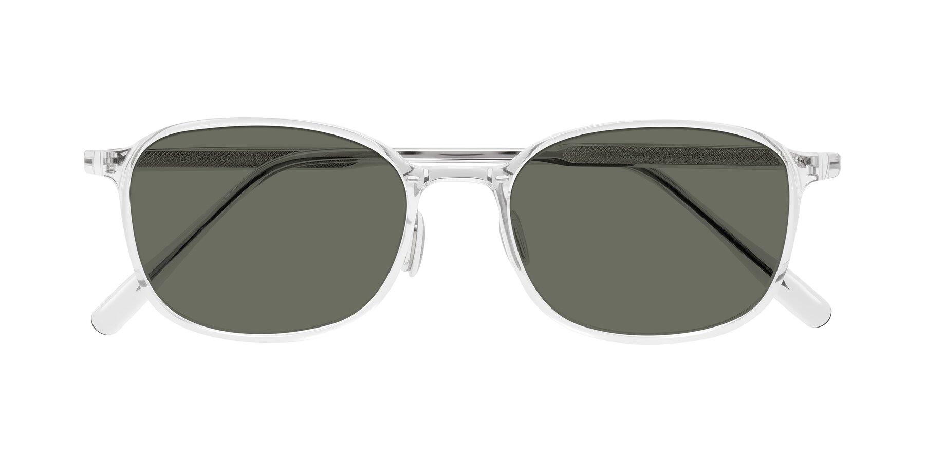 Folded Front of Sogge in Clear with Gray Polarized Lenses