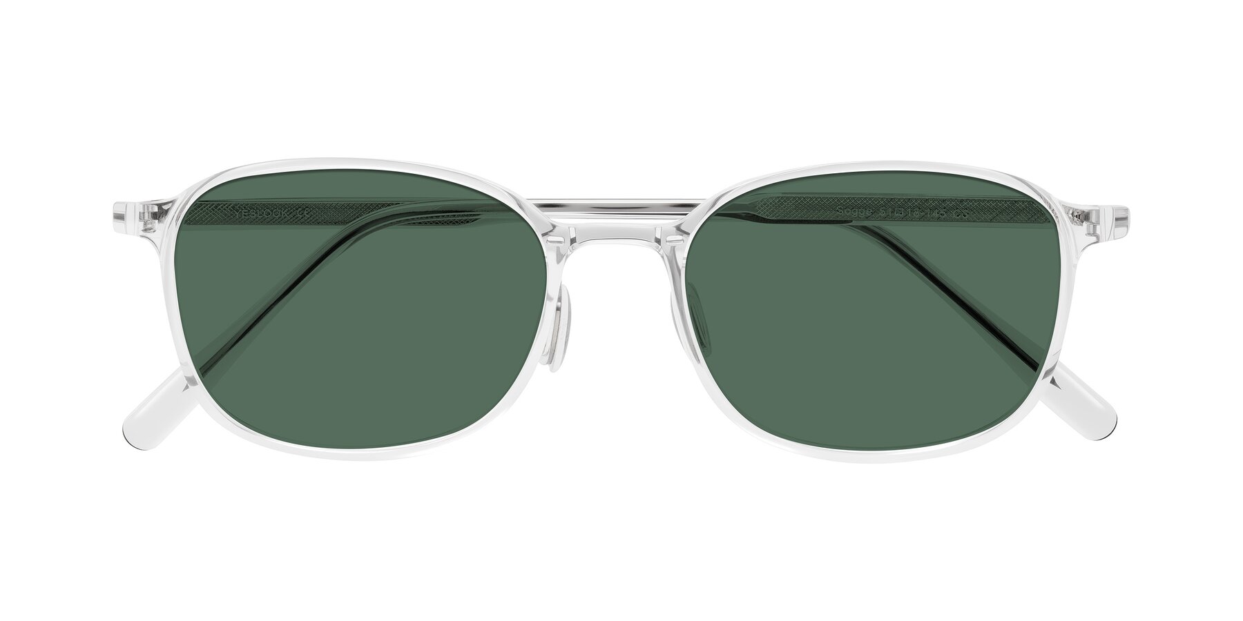 Folded Front of Sogge in Clear with Green Polarized Lenses