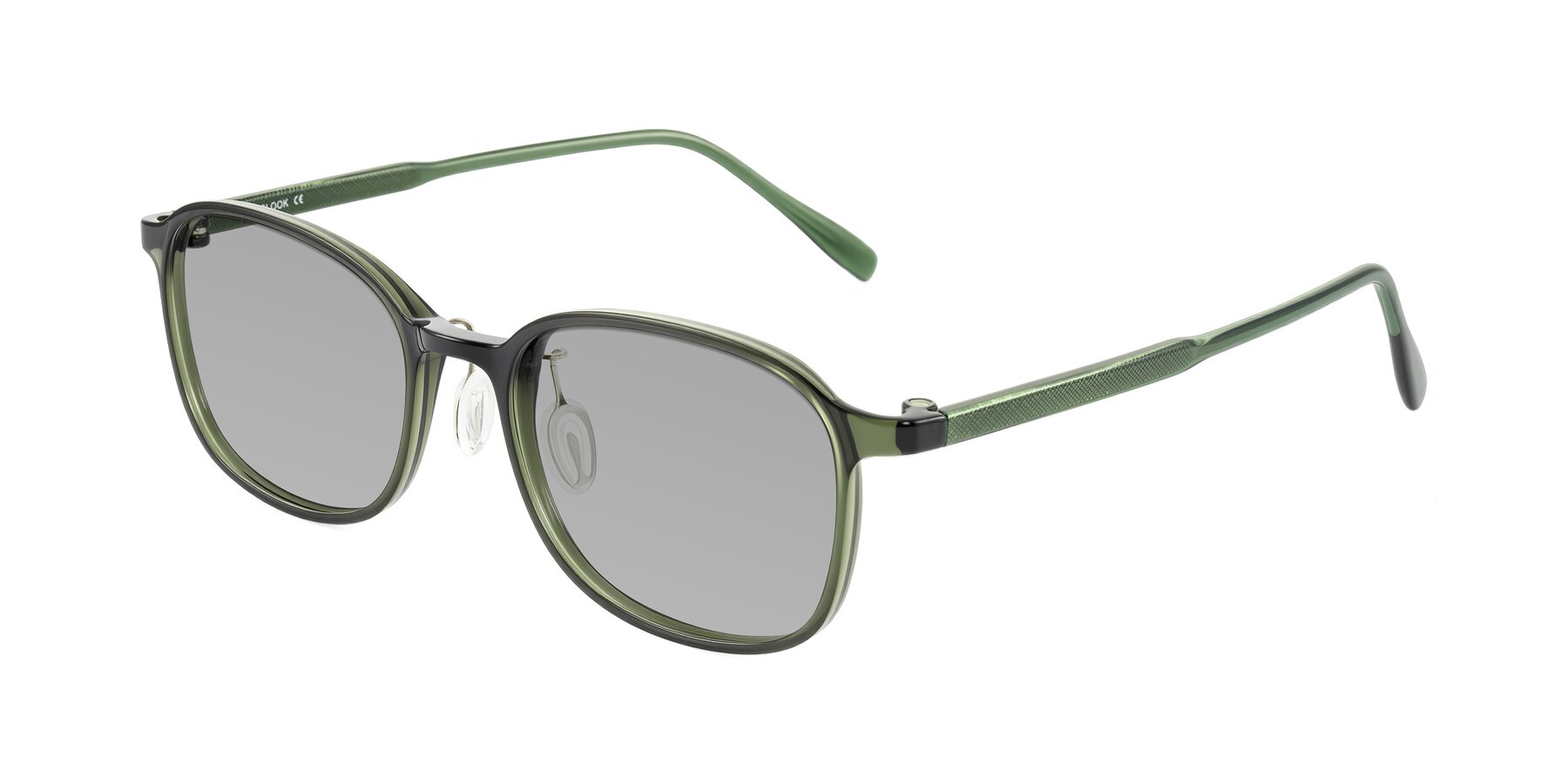 Angle of Sogge in Dark Green with Light Gray Tinted Lenses