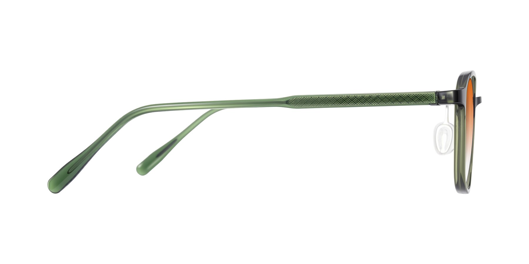 Side of Sogge in Dark Green with Orange Gradient Lenses