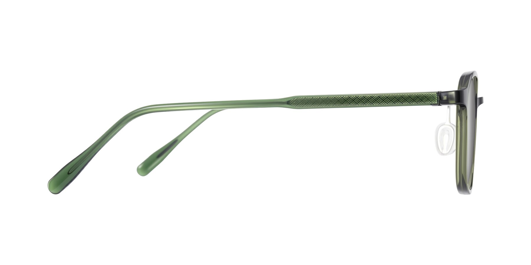 Side of Sogge in Dark Green with Silver Mirrored Lenses