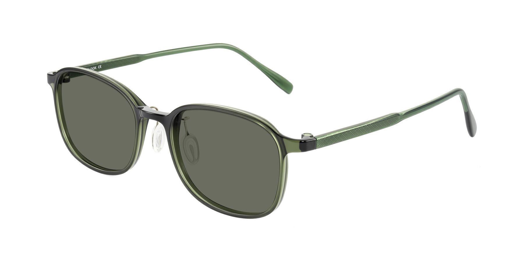 Angle of Sogge in Dark Green with Gray Polarized Lenses