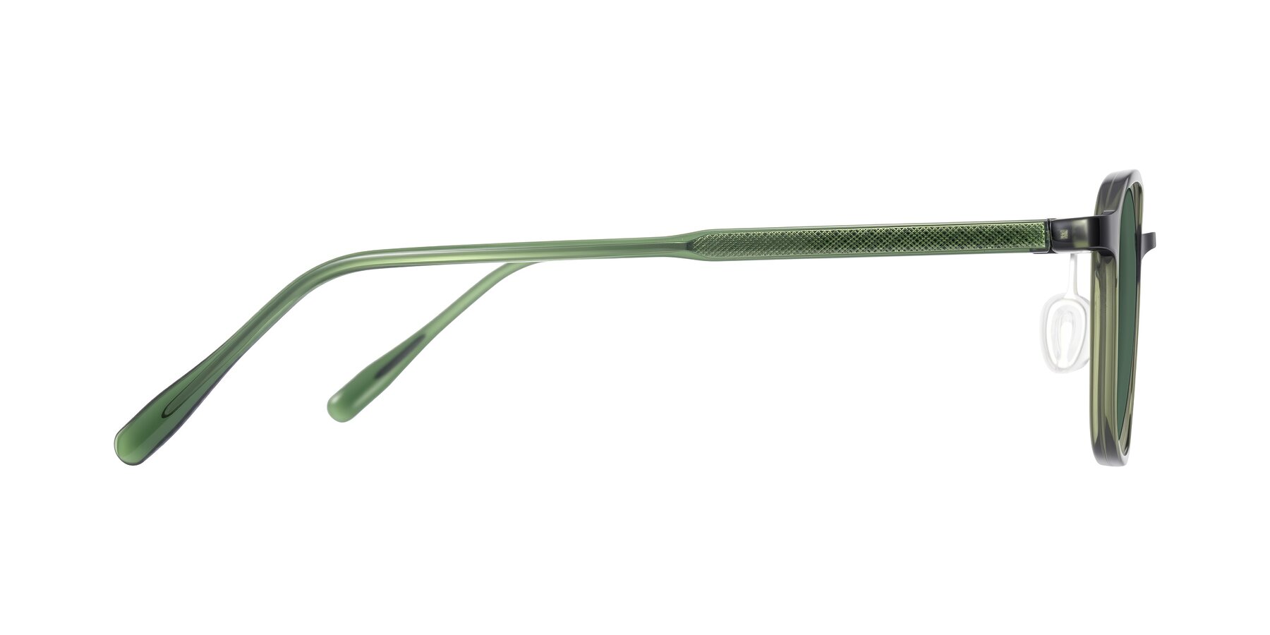 Side of Sogge in Dark Green with Green Polarized Lenses