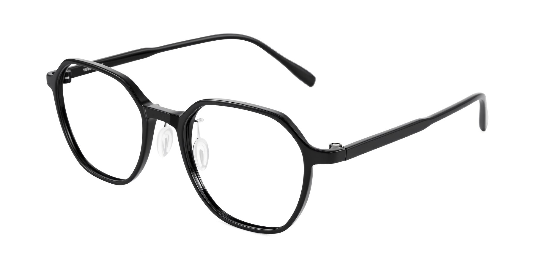 Angle of Alston in Black with Clear Eyeglass Lenses
