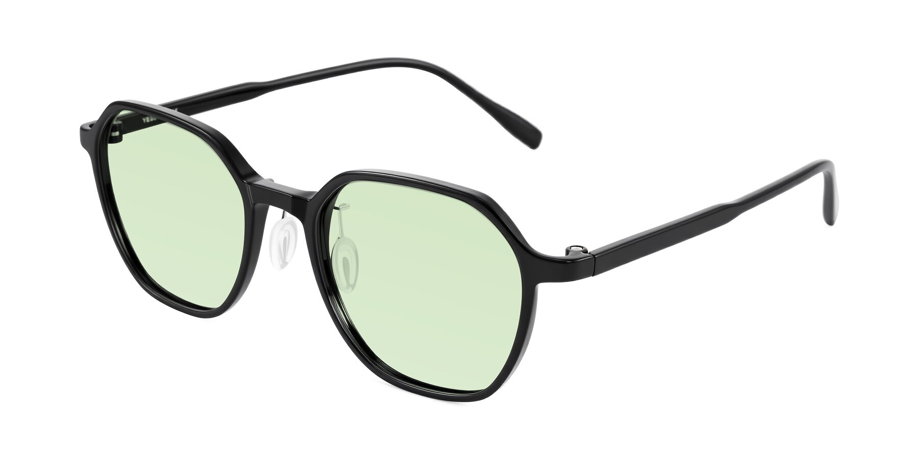 Angle of Alston in Black with Light Green Tinted Lenses