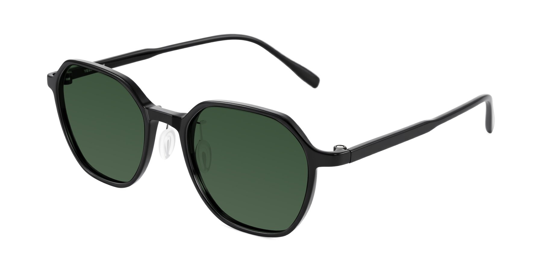 Angle of Alston in Black with Green Tinted Lenses