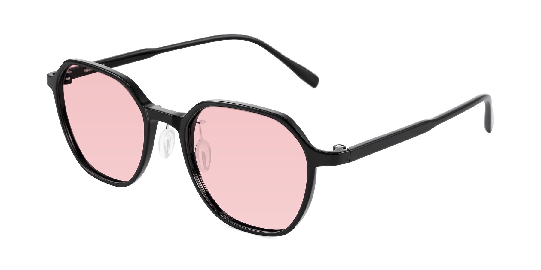 Angle of Alston in Black with Light Garnet Tinted Lenses