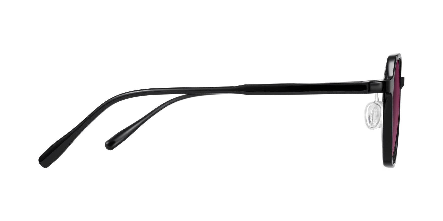 Side of Alston in Black with Wine Tinted Lenses