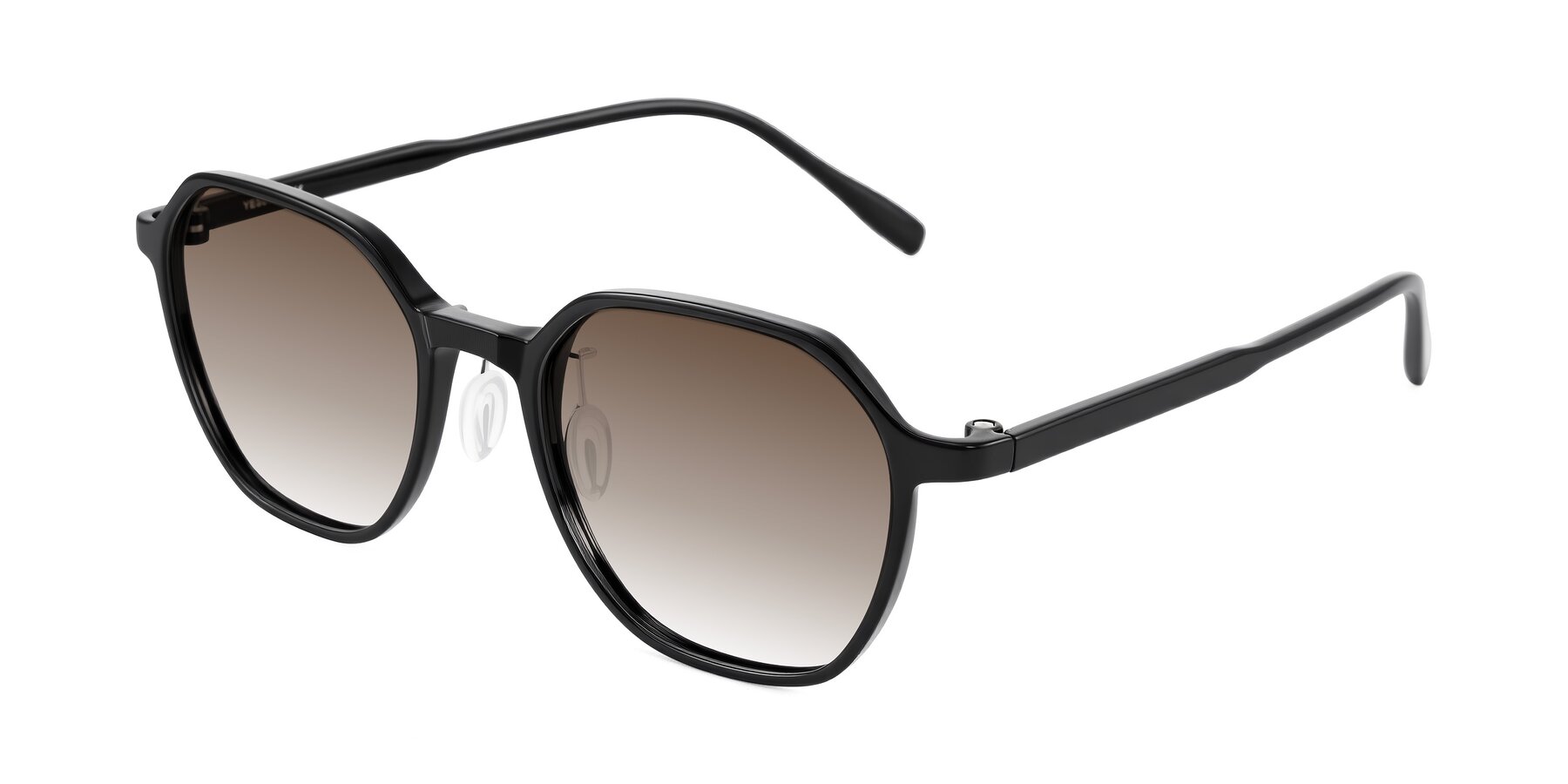 Angle of Alston in Black with Brown Gradient Lenses