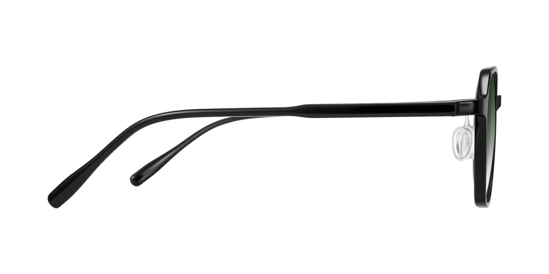 Side of Alston in Black with Green Gradient Lenses