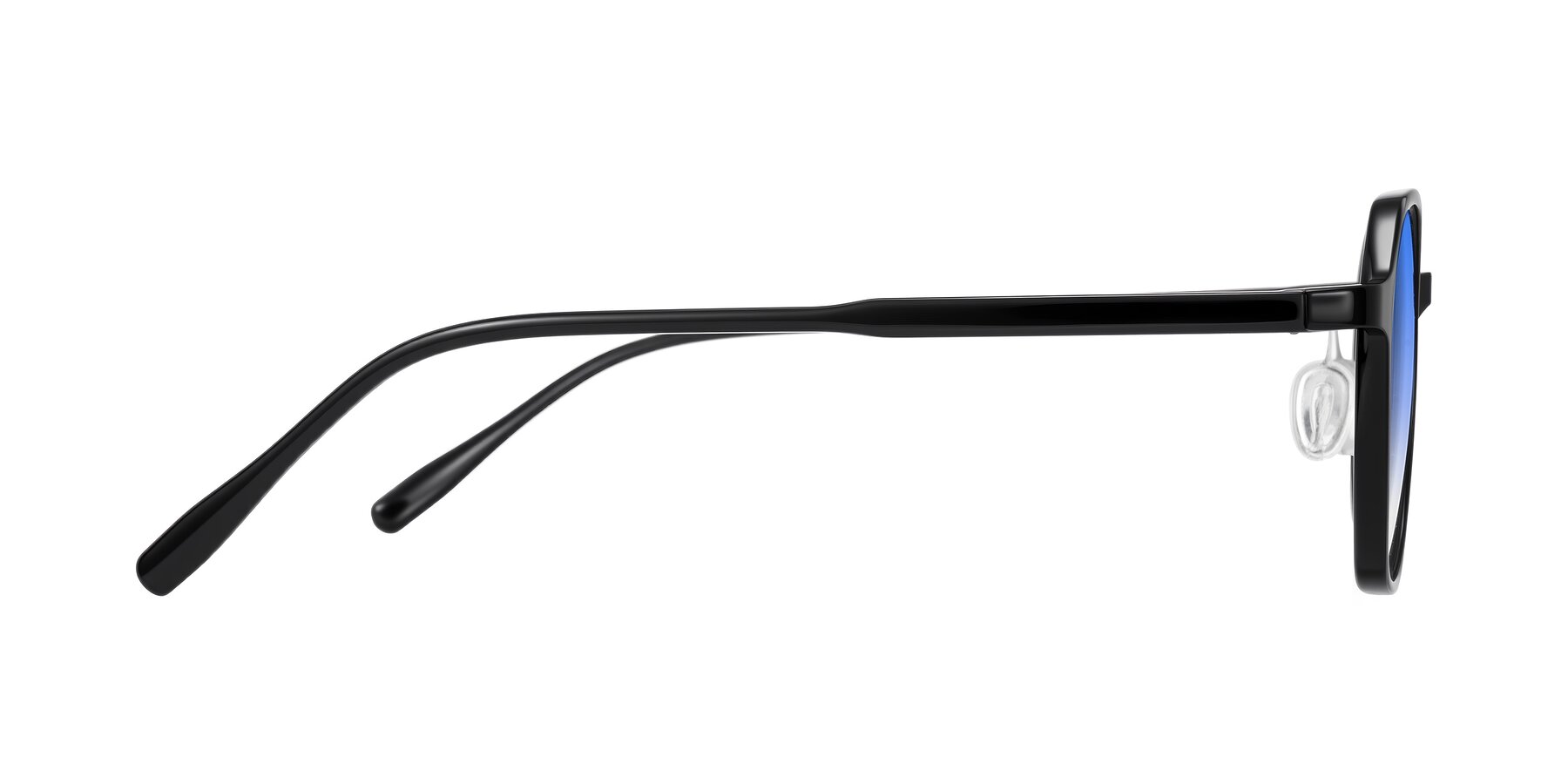 Side of Alston in Black with Blue Gradient Lenses