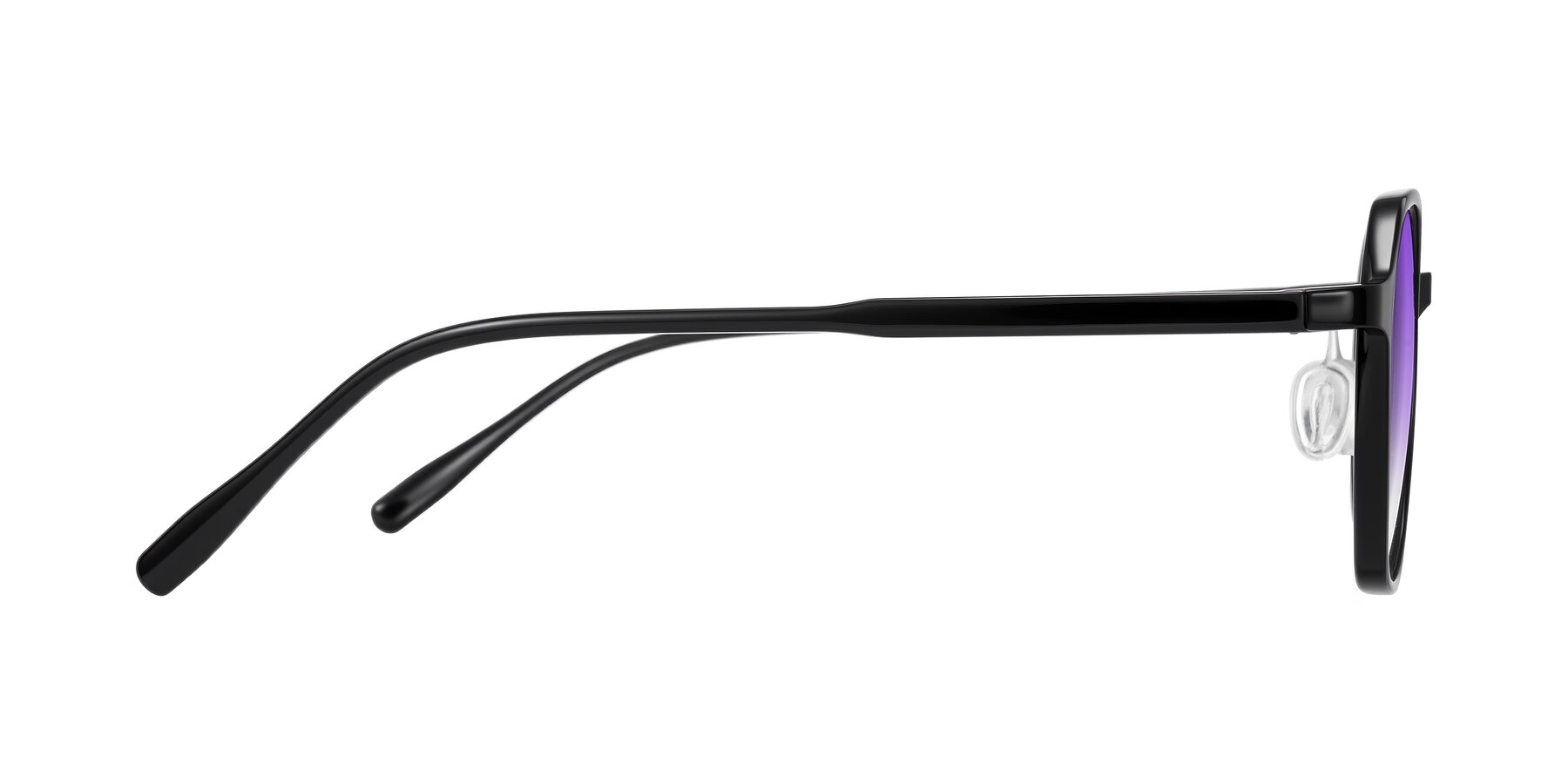 Side of Alston in Black with Purple Gradient Lenses