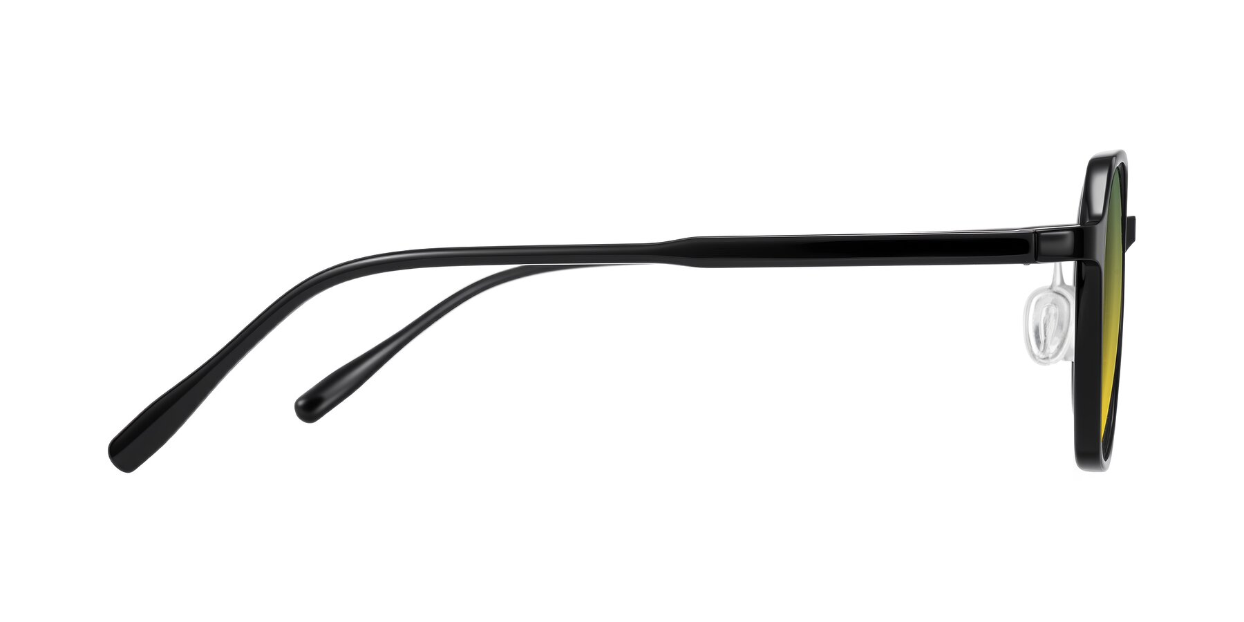 Side of Alston in Black with Green / Yellow Gradient Lenses