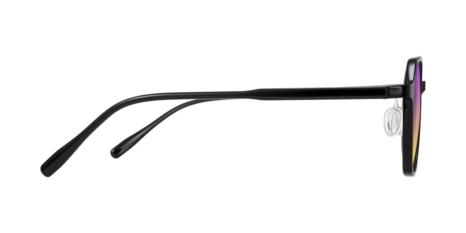 Side of Alston in Black with Purple / Yellow Gradient Lenses