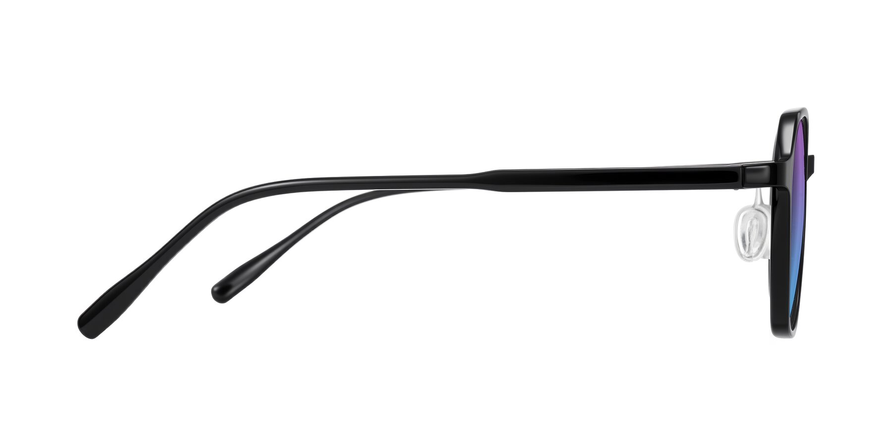 Side of Alston in Black with Purple / Blue Gradient Lenses