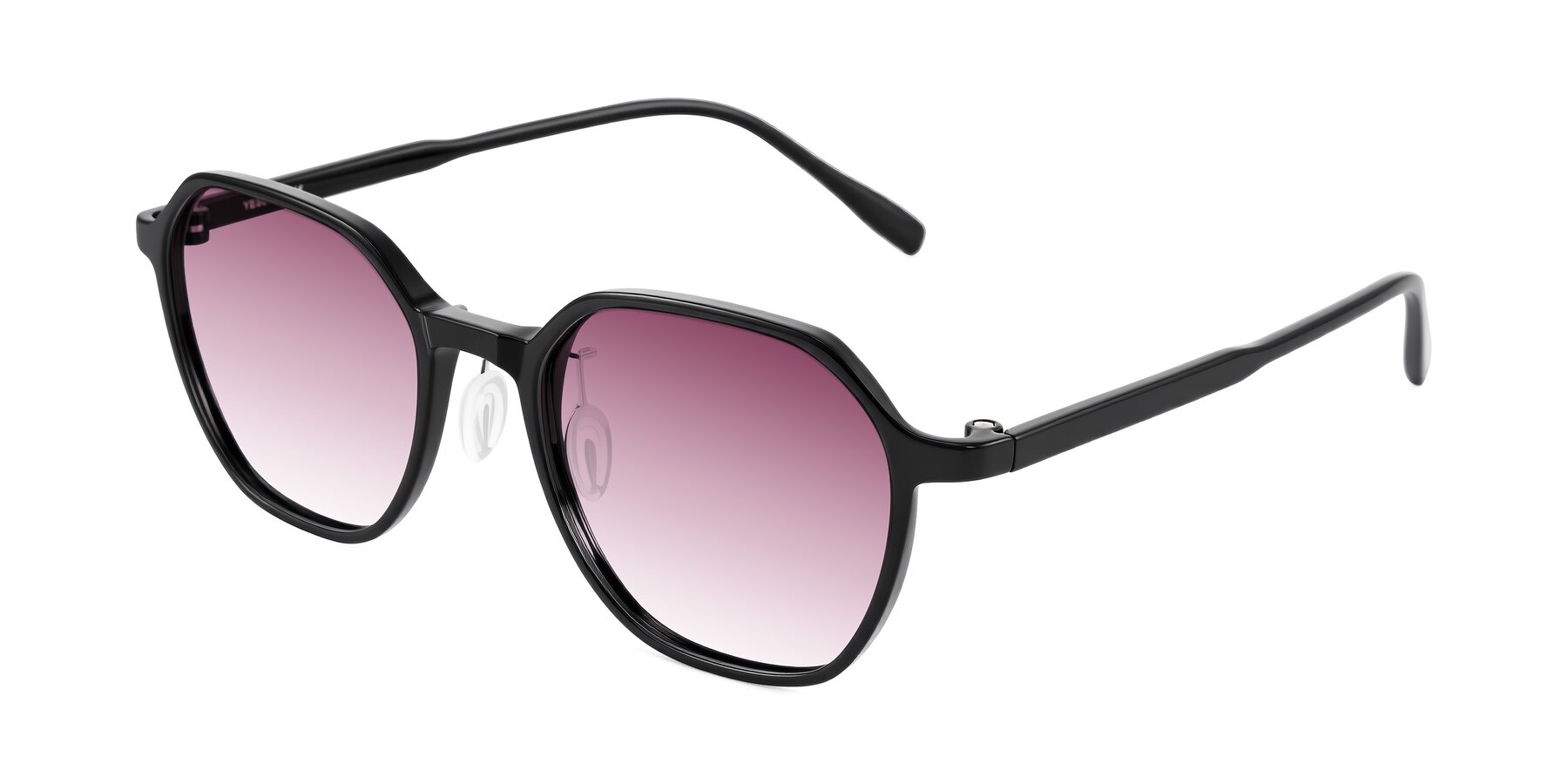 Angle of Alston in Black with Wine Gradient Lenses