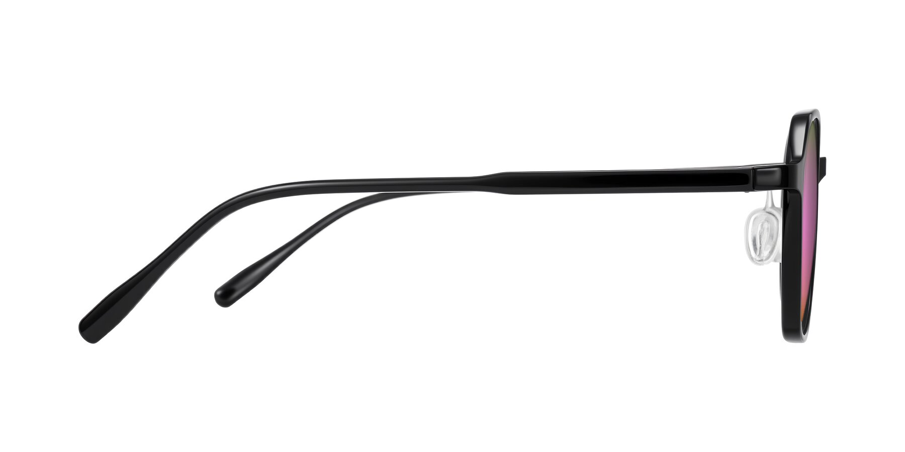 Side of Alston in Black with Pink Mirrored Lenses