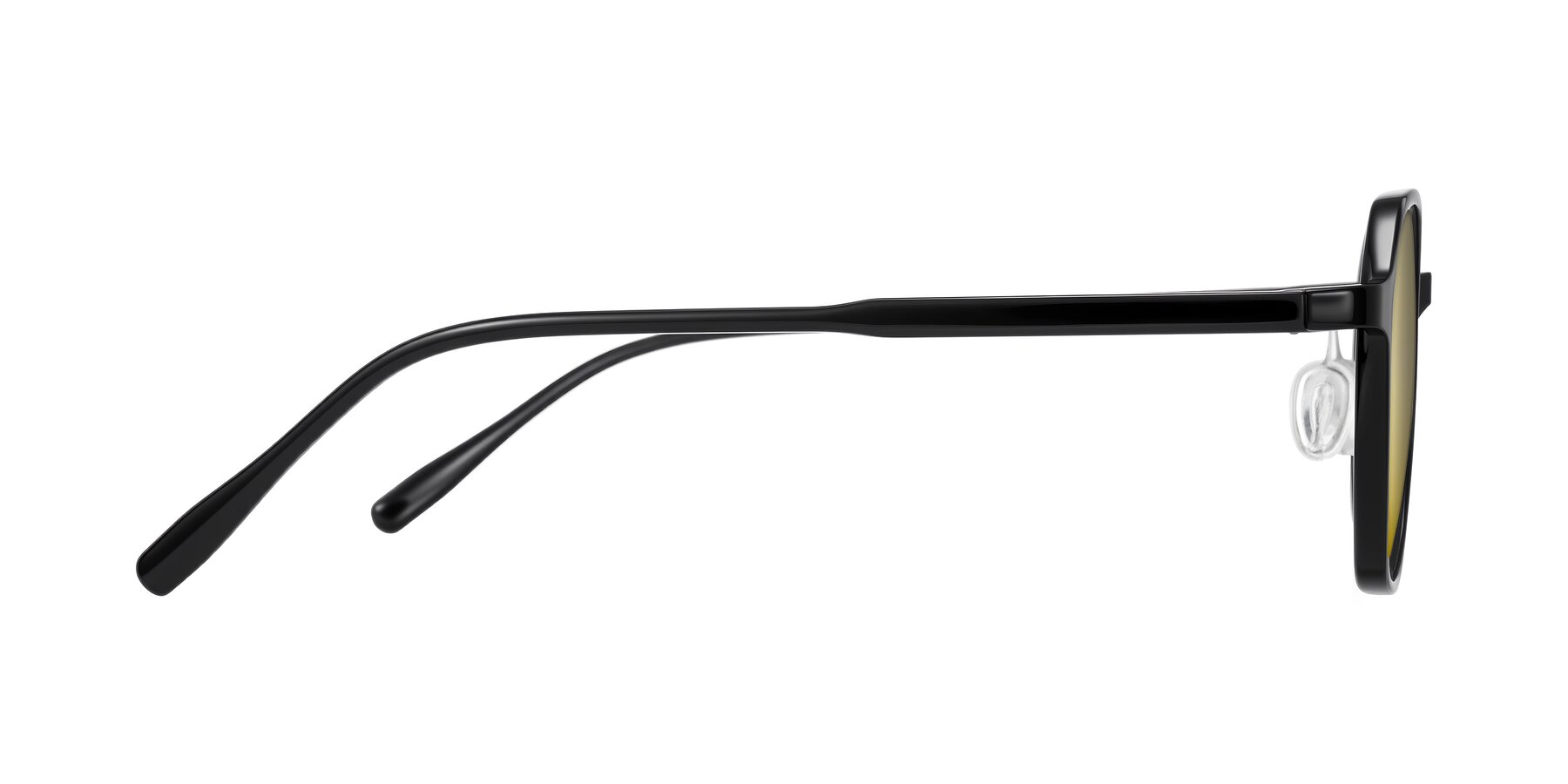 Side of Alston in Black with Gold Mirrored Lenses