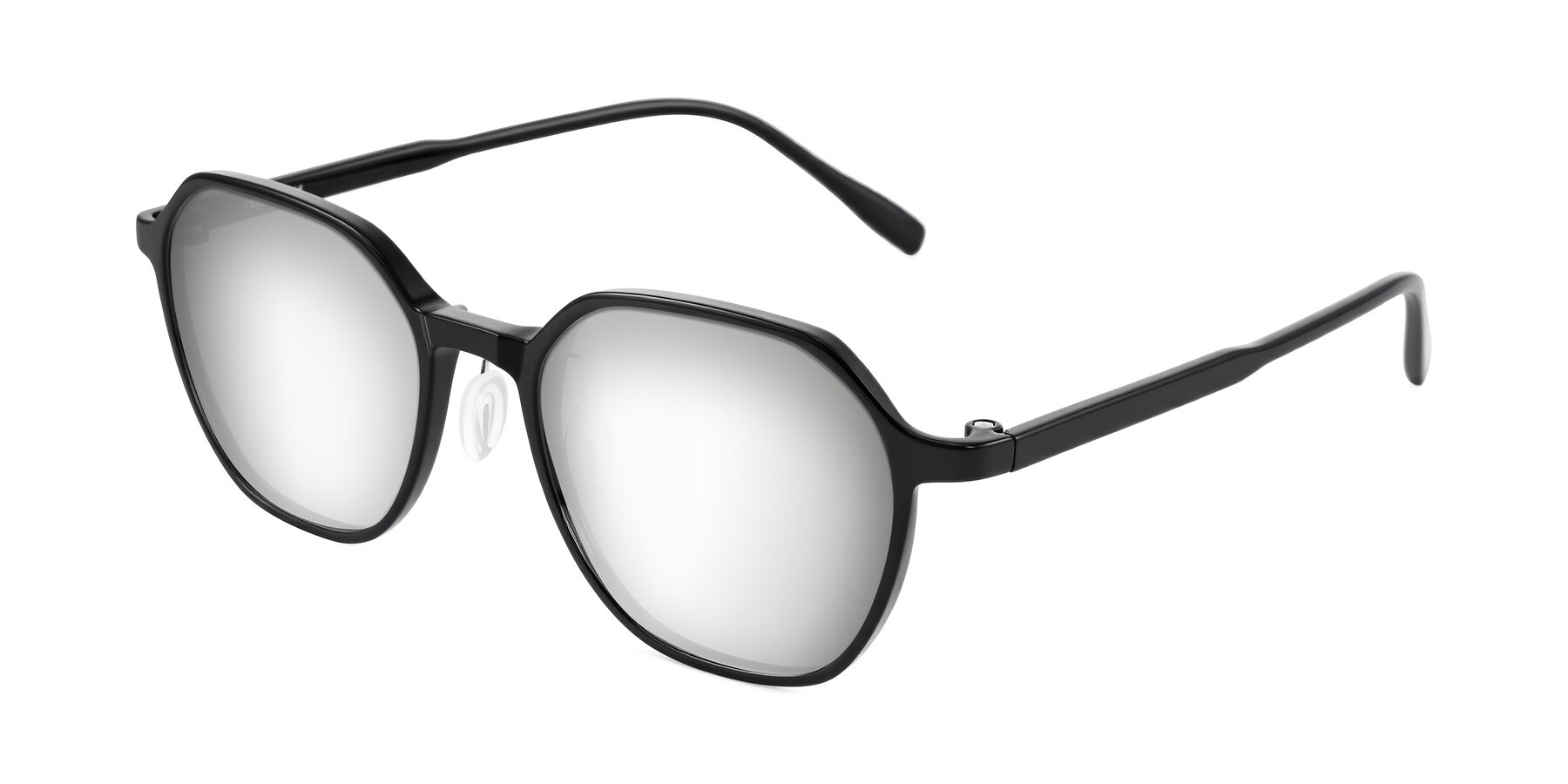 Angle of Alston in Black with Silver Mirrored Lenses