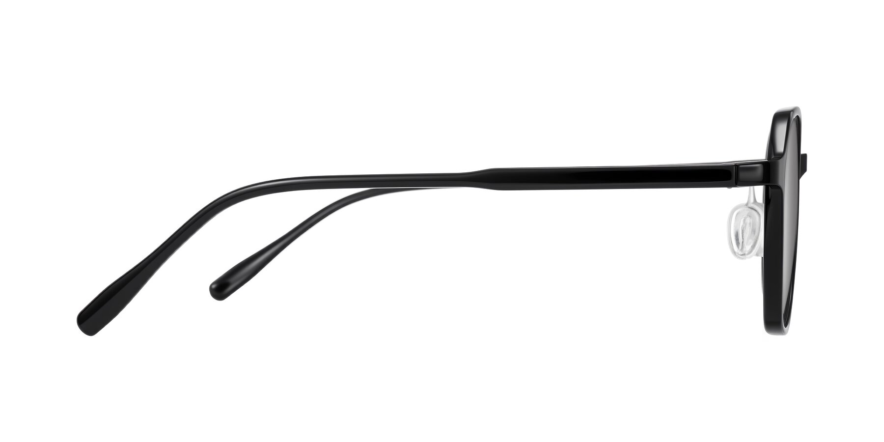 Side of Alston in Black with Silver Mirrored Lenses