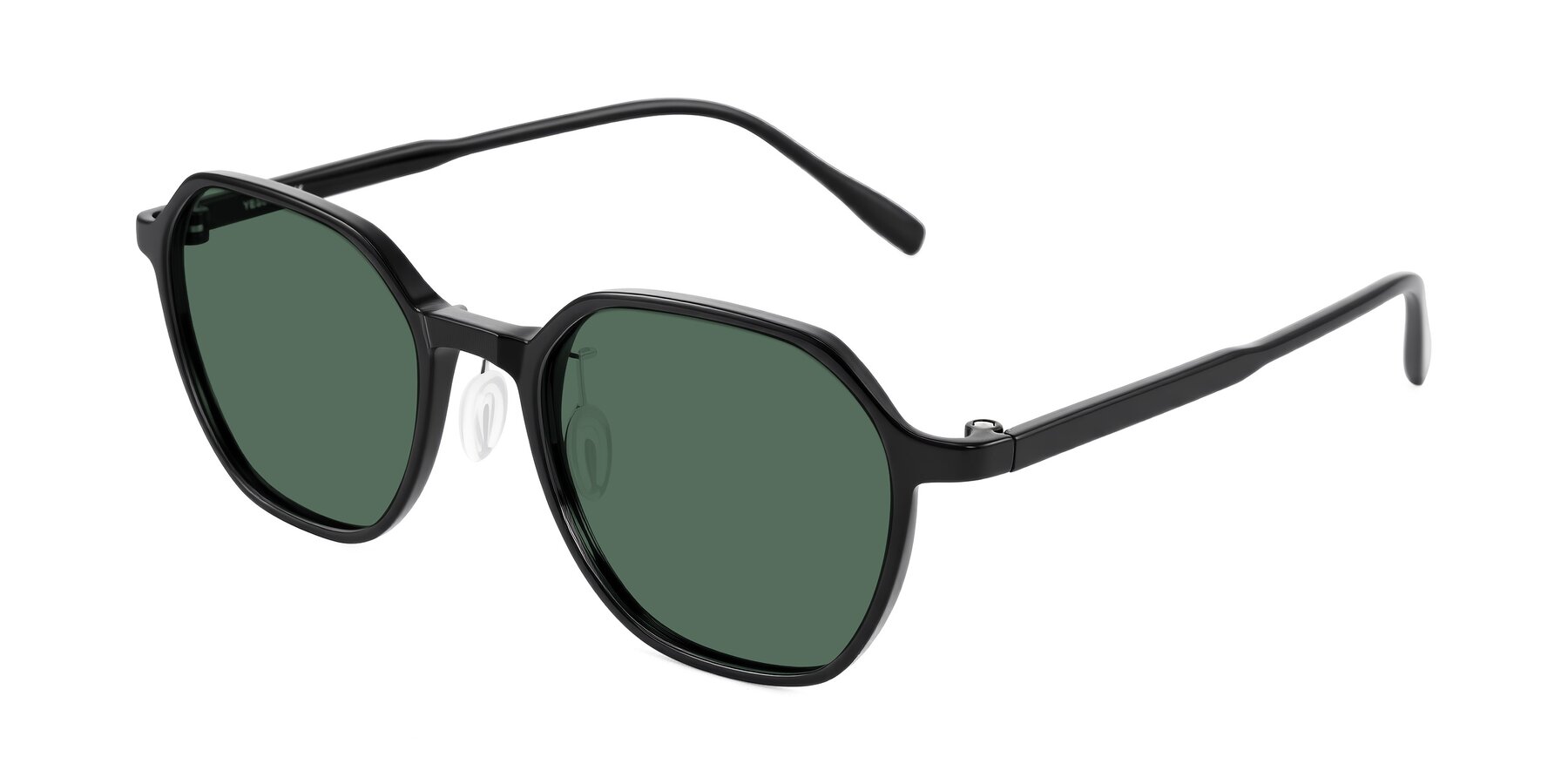 Angle of Alston in Black with Green Polarized Lenses