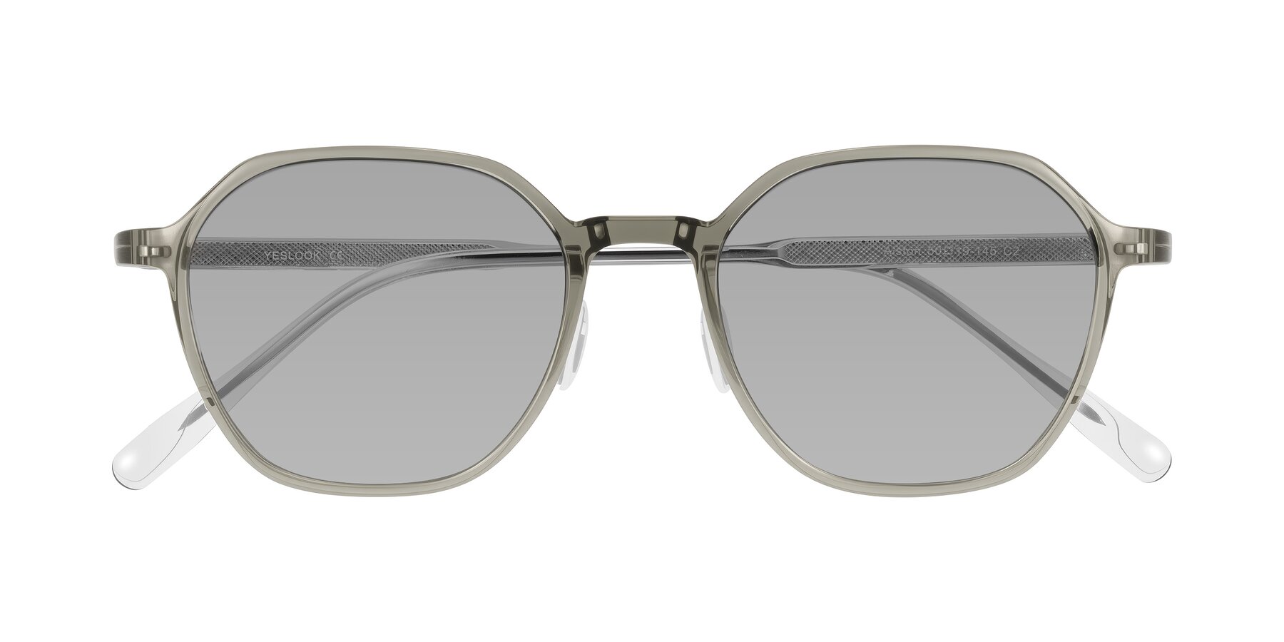 Folded Front of Alston in Light Green with Light Gray Tinted Lenses