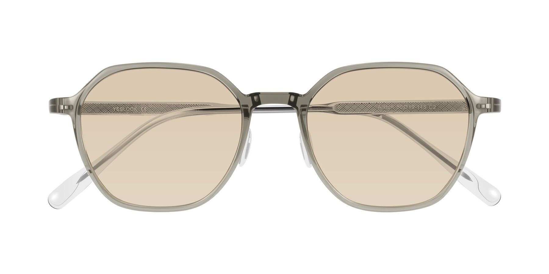 Folded Front of Alston in Light Green with Light Brown Tinted Lenses