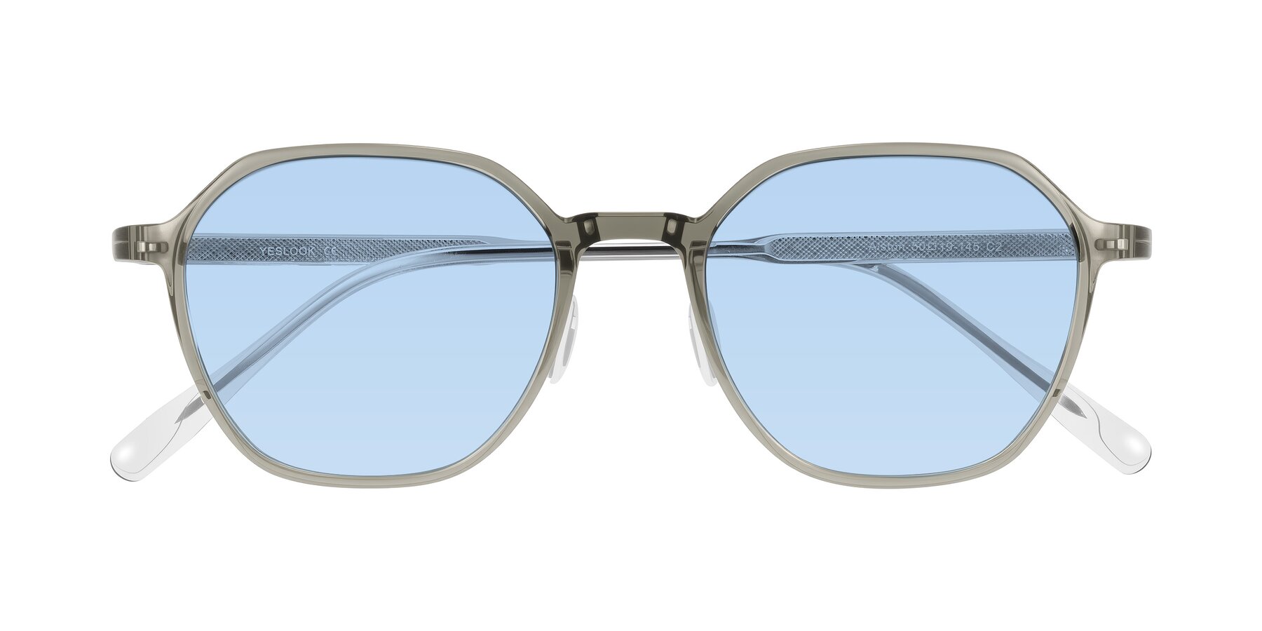 Folded Front of Alston in Light Green with Light Blue Tinted Lenses