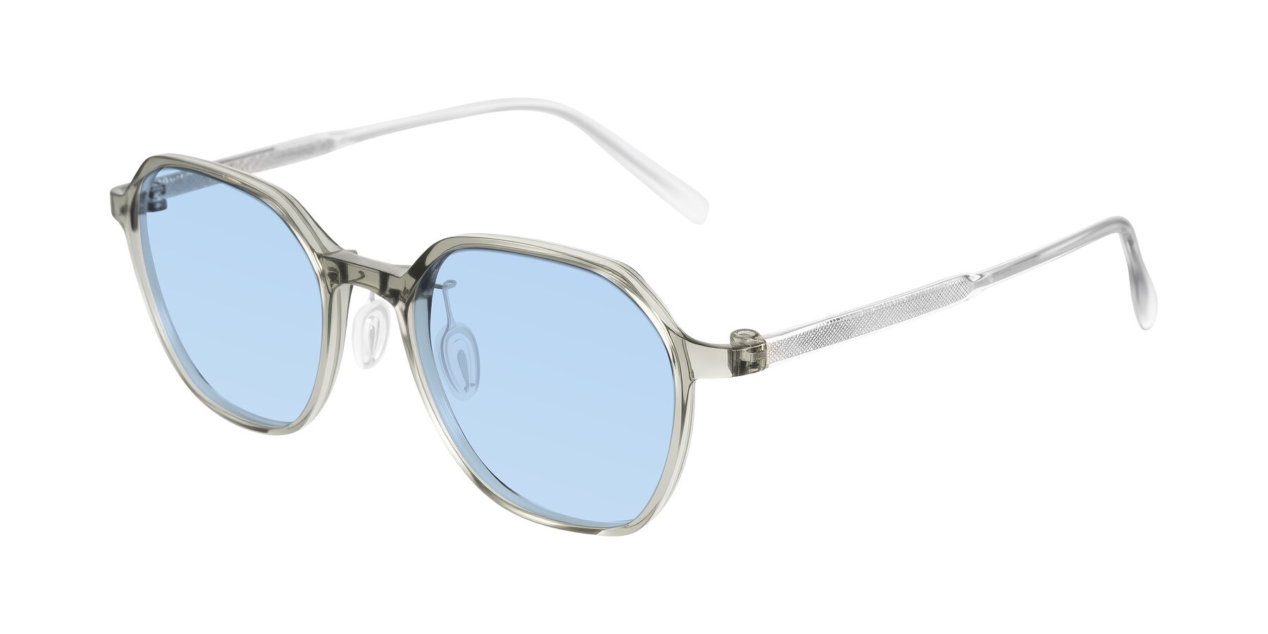 Angle of Alston in Light Green with Light Blue Tinted Lenses
