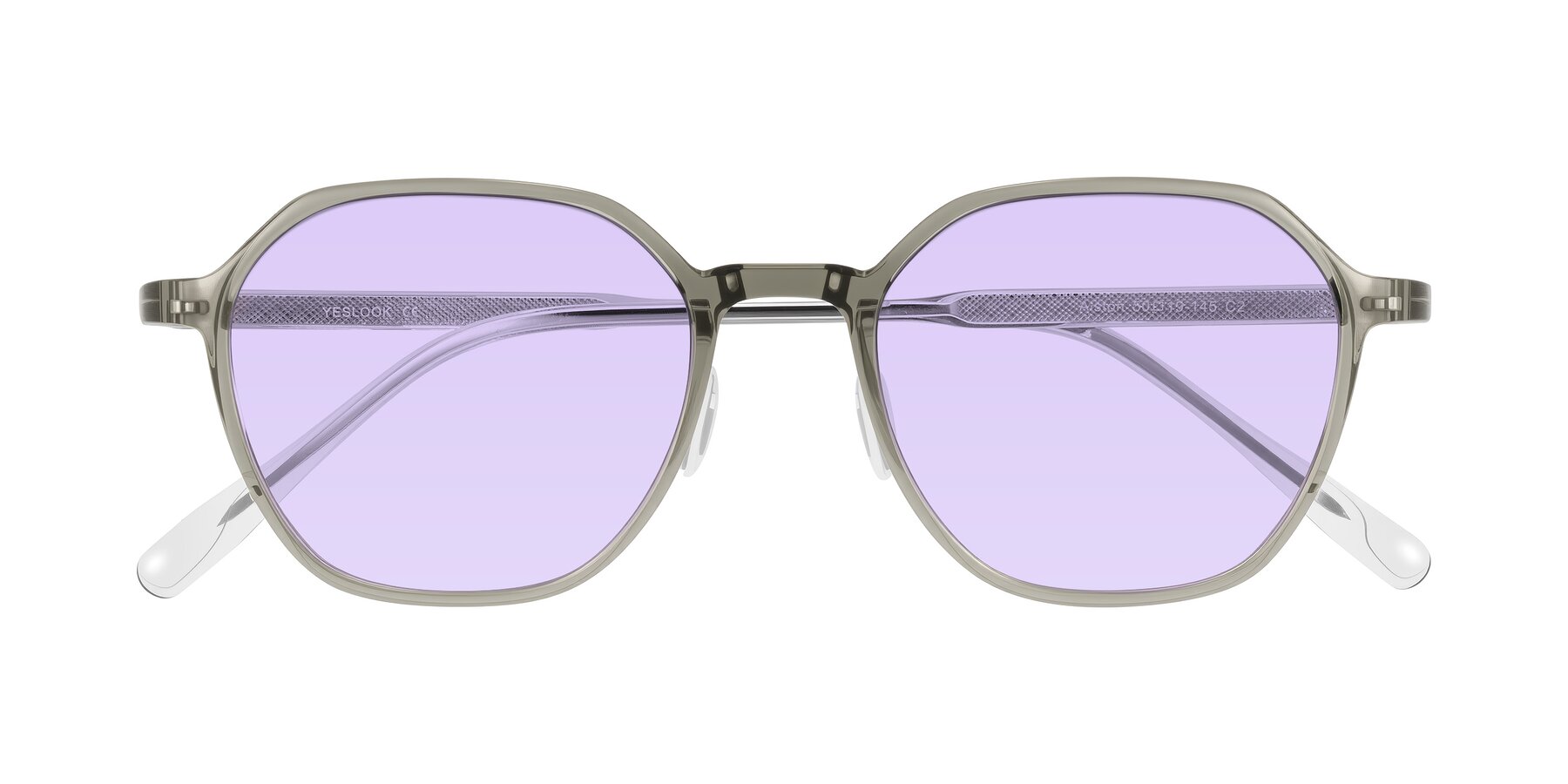 Folded Front of Alston in Light Green with Light Purple Tinted Lenses
