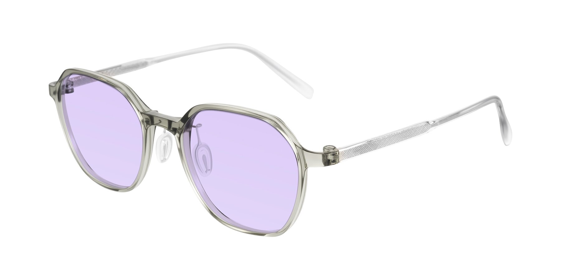 Angle of Alston in Light Green with Light Purple Tinted Lenses