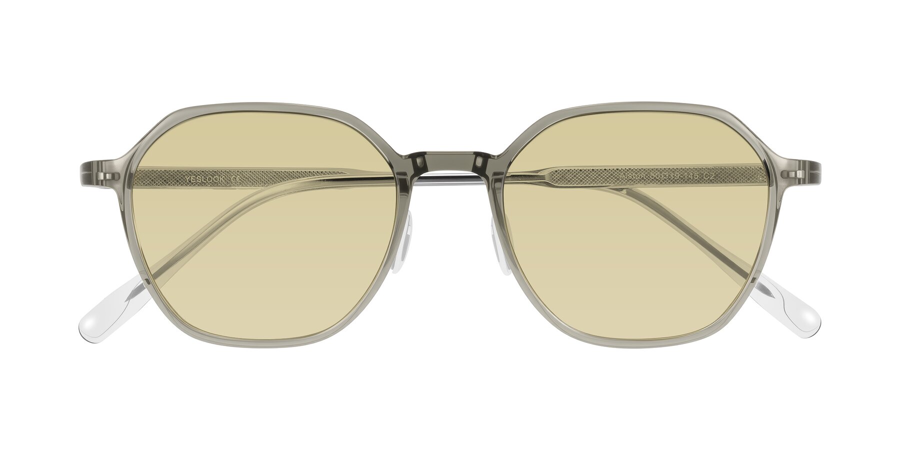 Folded Front of Alston in Light Green with Light Champagne Tinted Lenses