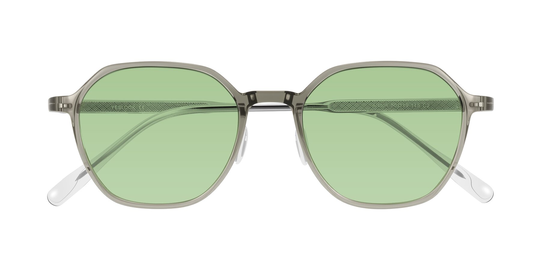 Folded Front of Alston in Light Green with Medium Green Tinted Lenses