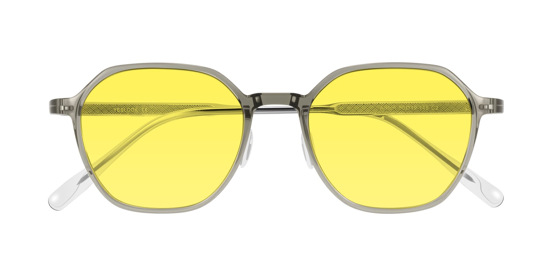 Folded Front of Alston in Light Green with Medium Yellow Tinted Lenses