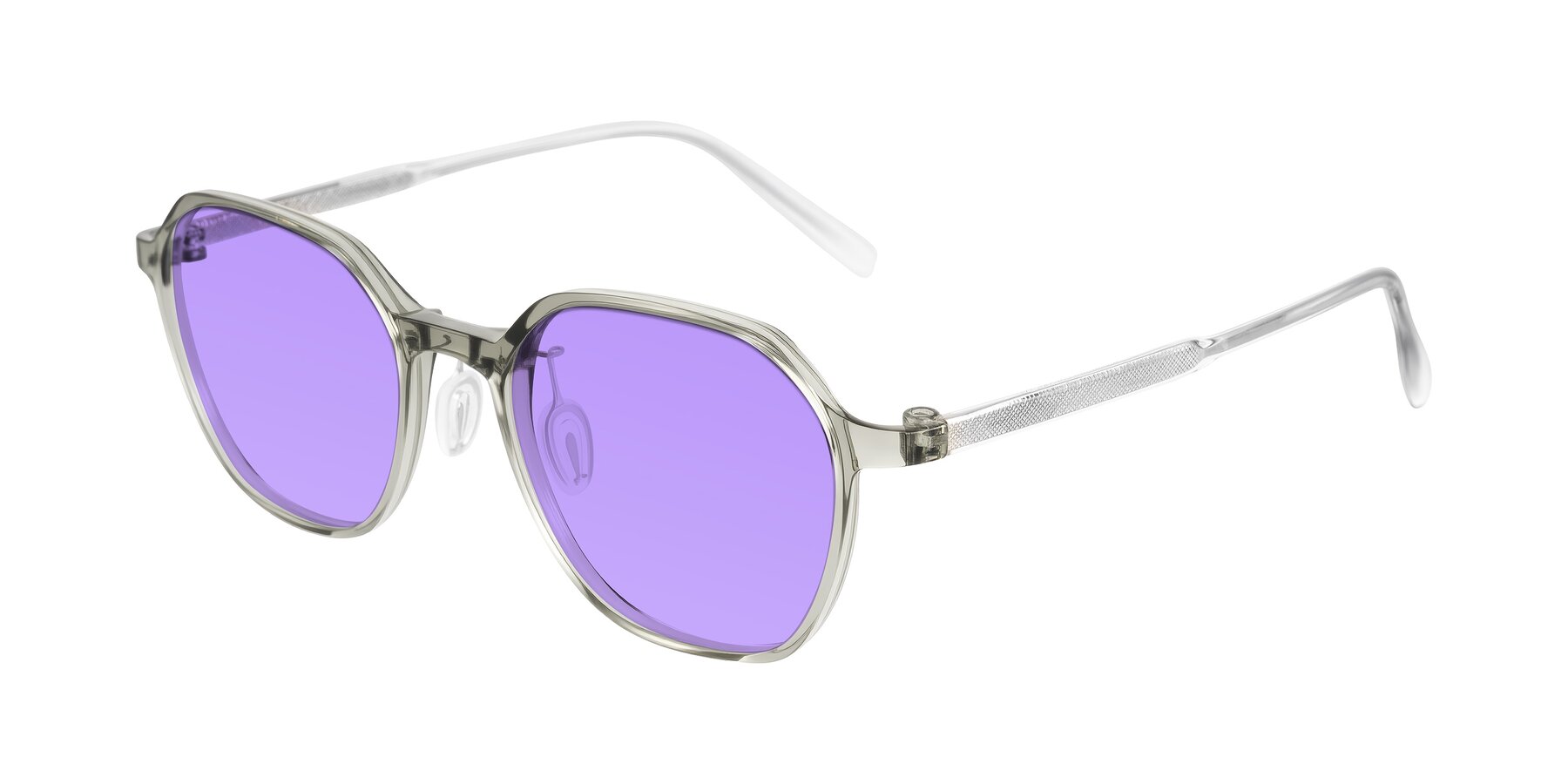 Angle of Alston in Light Green with Medium Purple Tinted Lenses