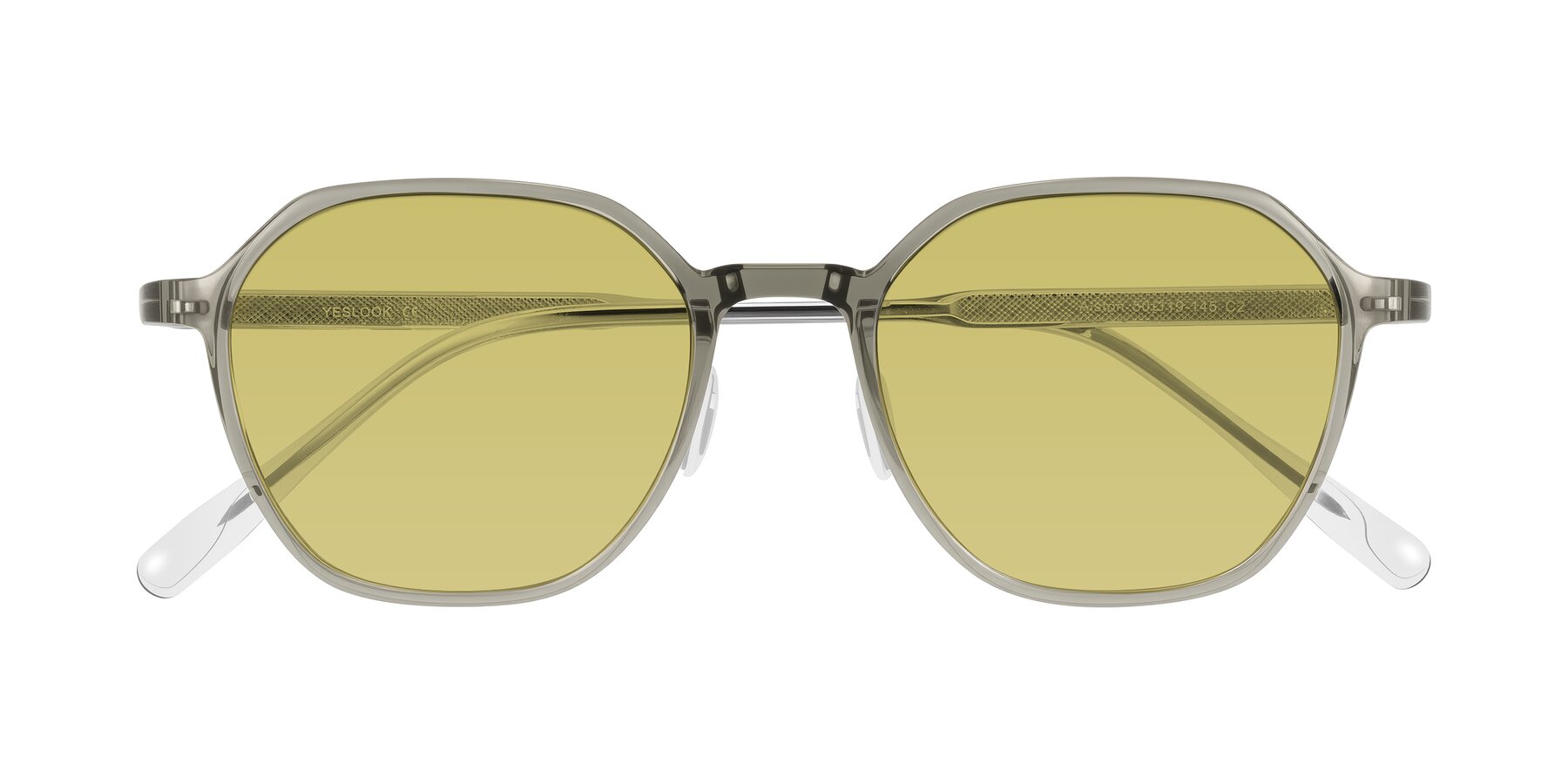Folded Front of Alston in Light Green with Medium Champagne Tinted Lenses