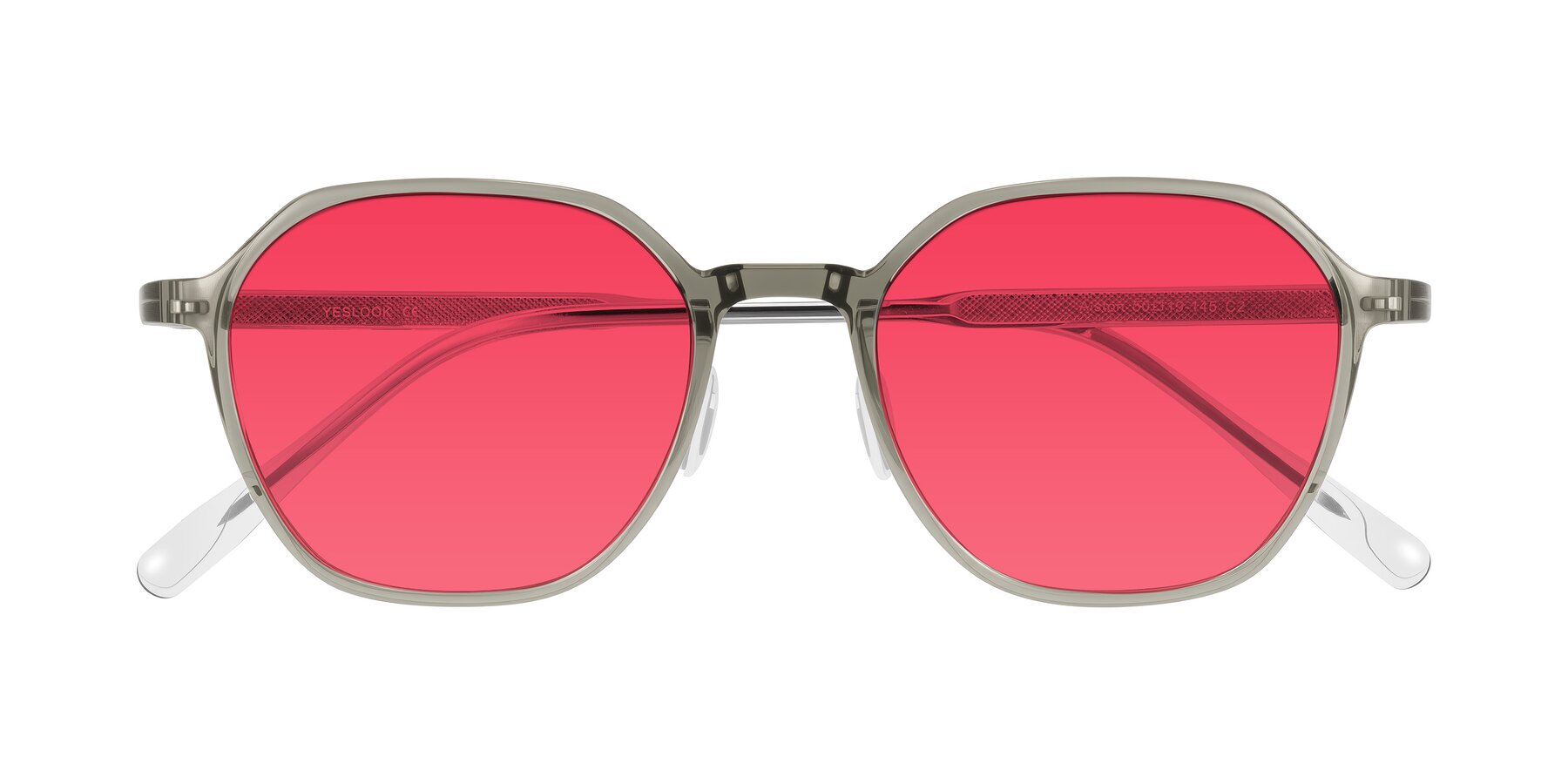 Folded Front of Alston in Light Green with Red Tinted Lenses